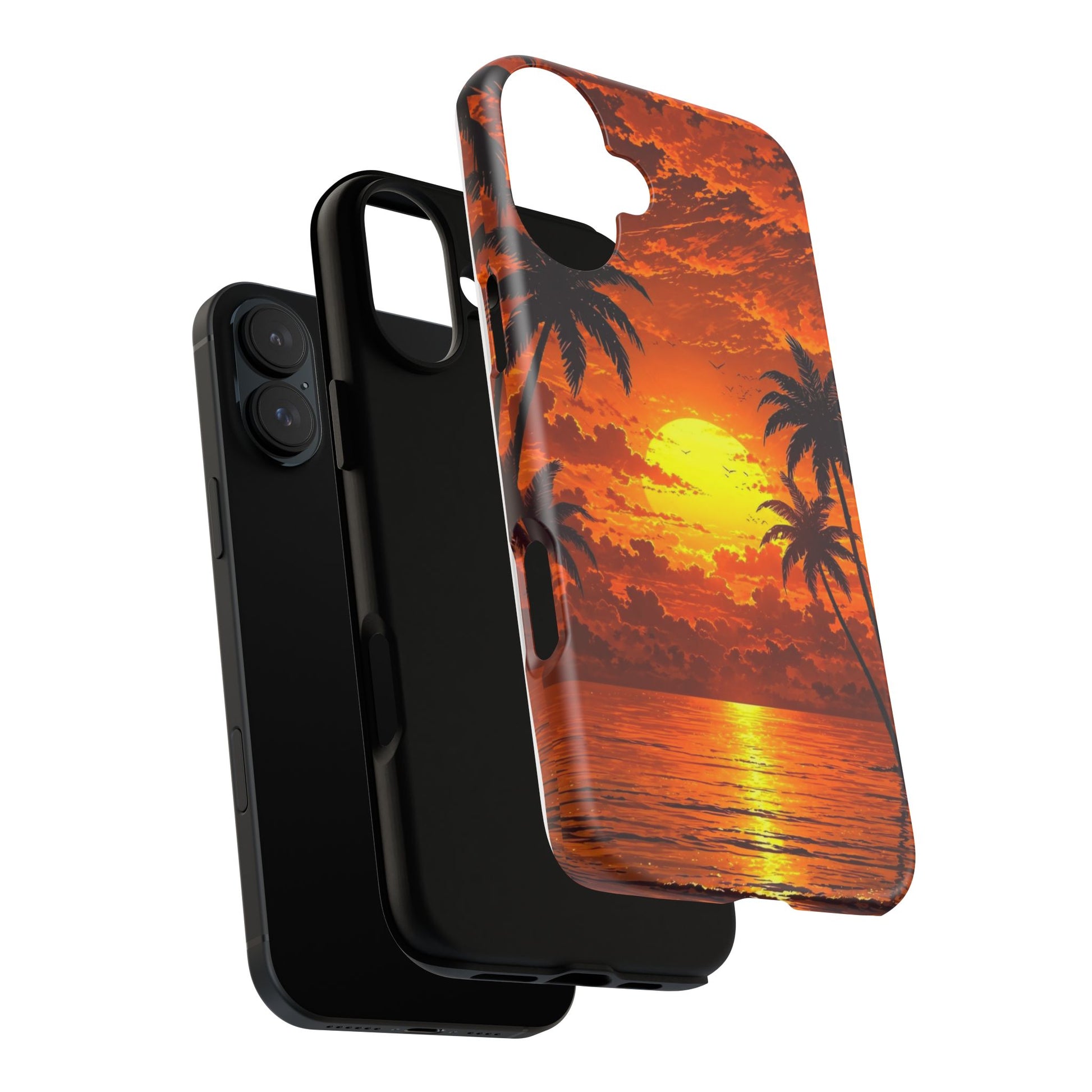 Beautiful Beach Sunset Tough Cases for iPhones, Samsung, and Pixel
