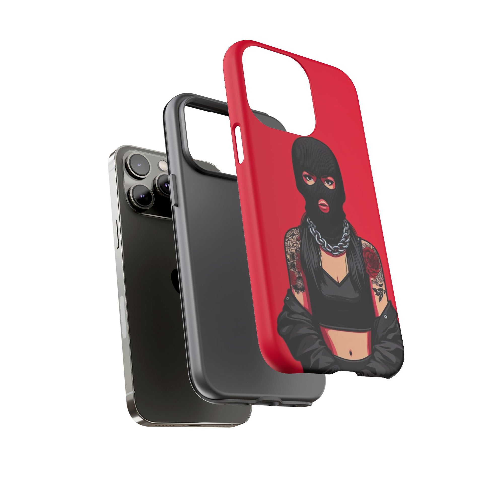 Thug Girl Red Design Tough Cases for iPhones, Samsung, and Pixel