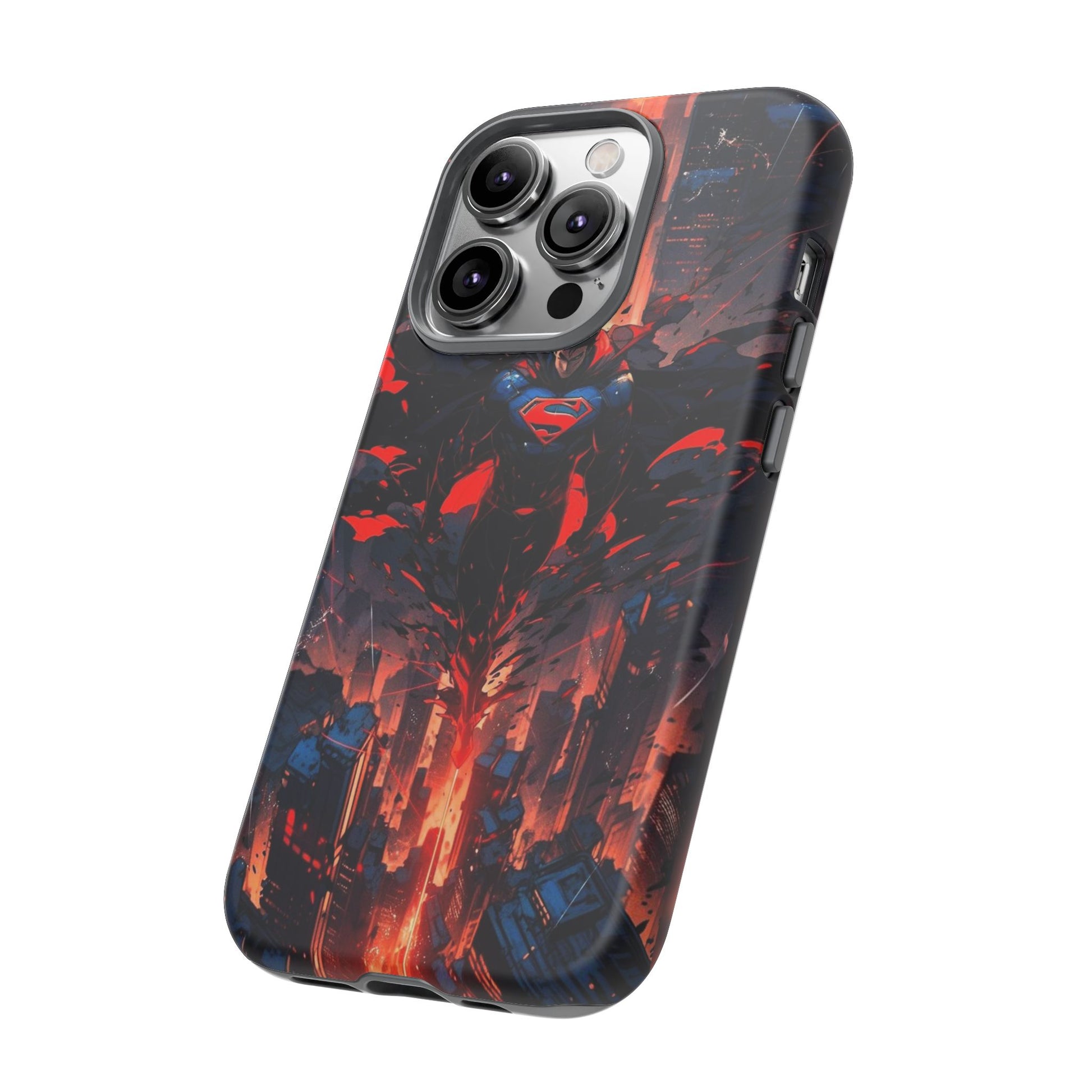 Anime Superman Tough Cases for iPhones, Samsung, and Pixel