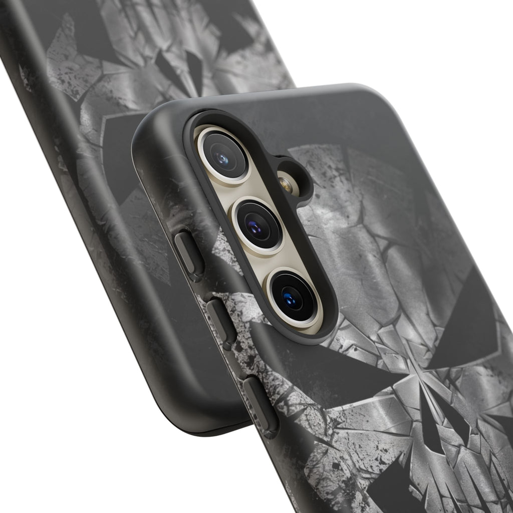 The Punisher Logo Art Tough Cases for iPhones, Samsung, and Pixel