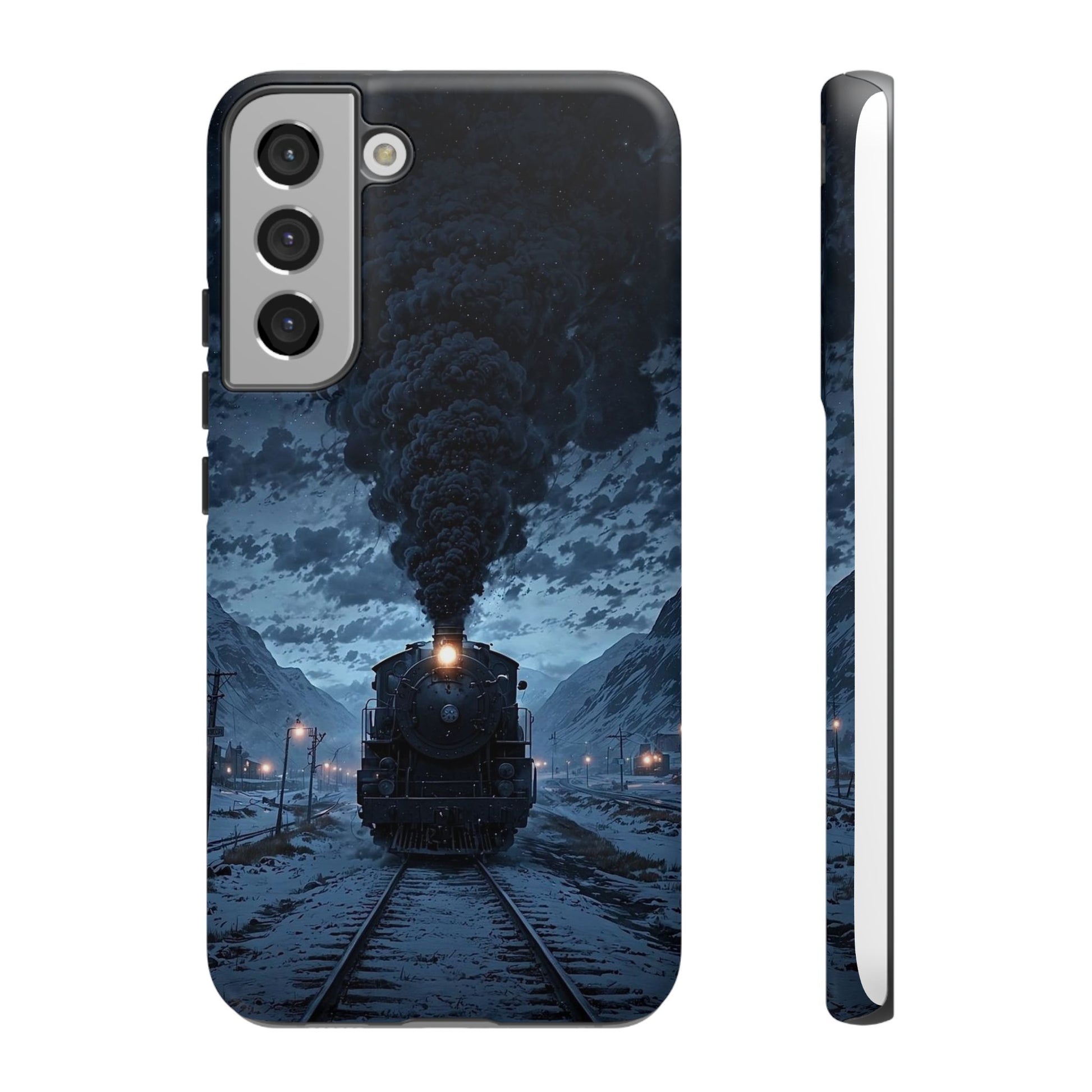 Steam Engine Train Themed Tough Cases for iPhones, Samsung, and Pixel