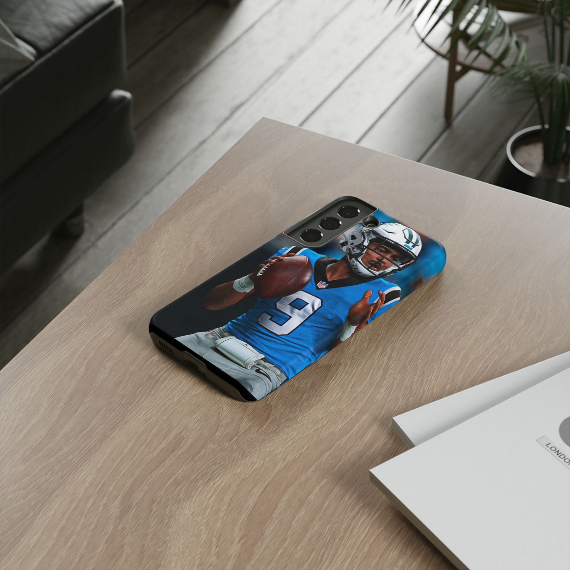 Carolina Panthers Bryce Young Football Tough Cases for iPhones, Samsung, and Pixel