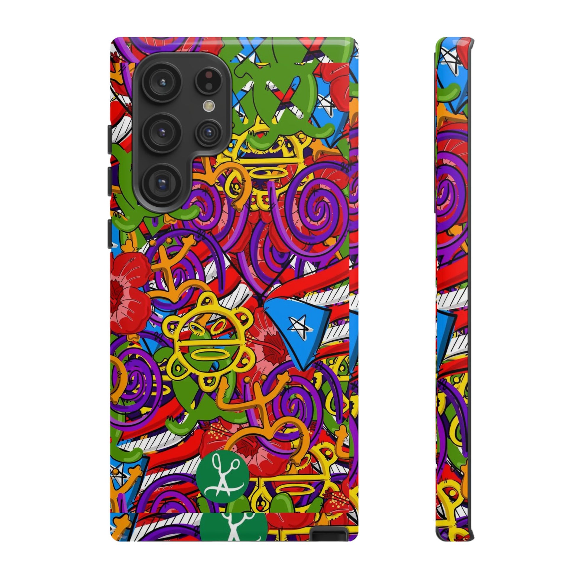 Puerto Rico Taino Tribal Art Tough Cases for iPhones, Samsung, and Pixel