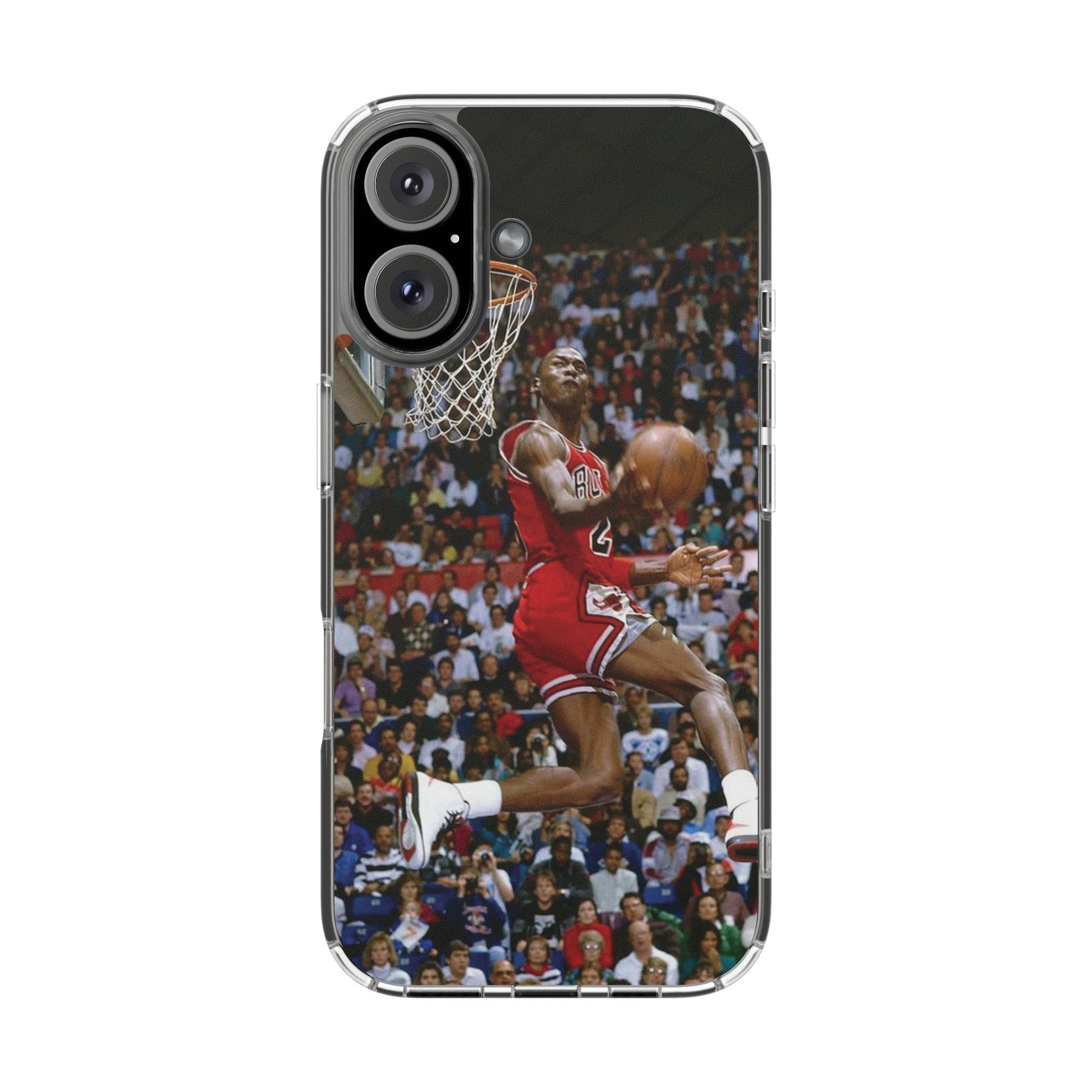 Vintage Jordan Dunk themed Basketball Inspired design Clear Phone Cases