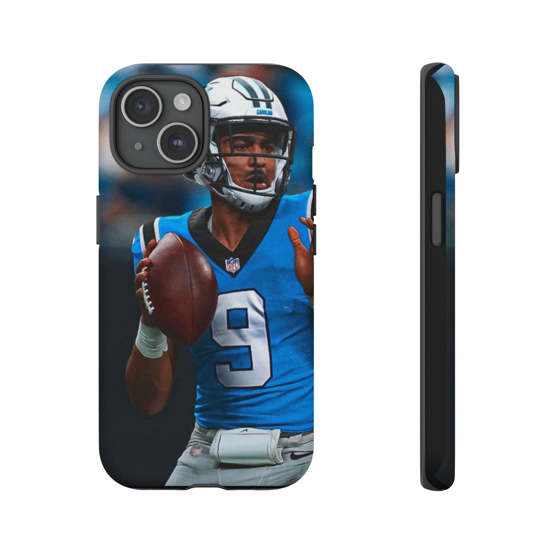 Carolina Panthers Bryce Young Football Tough Cases for iPhones, Samsung, and Pixel
