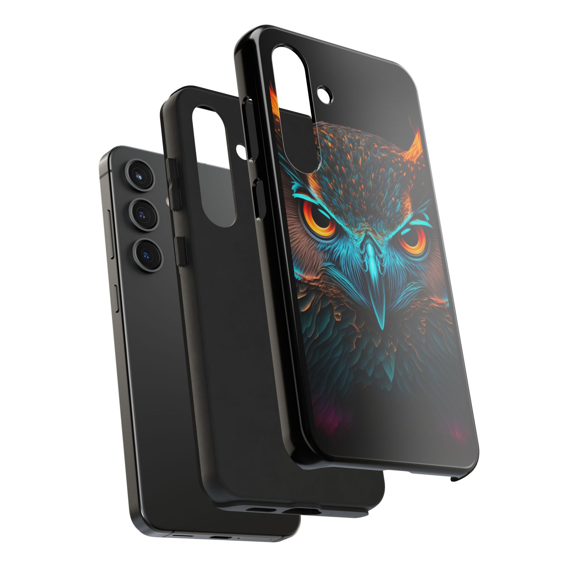 Neon Owl Theme Phone Cases for iPhones & Samsung Phones