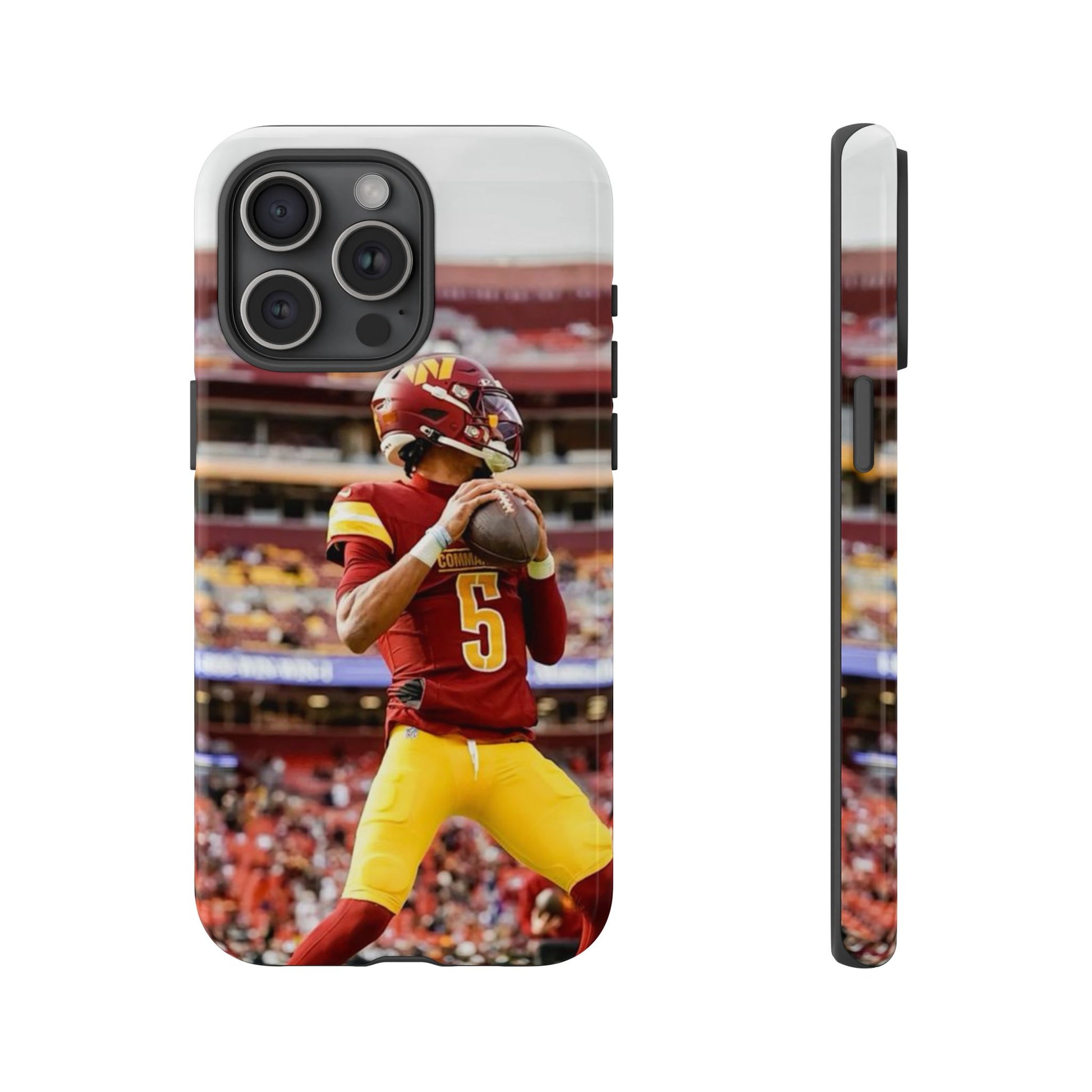Jayden Daniels Washington Football Tough Cases for iPhones, Samsung, and Pixel