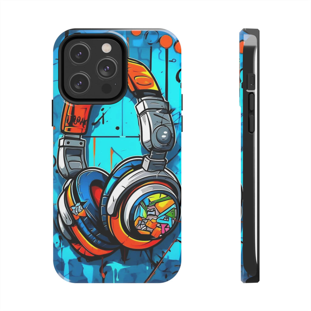 DJ Headphone Graffiti Tough Phone Case, Music Lover Gift, iPhone/Samsung Cover