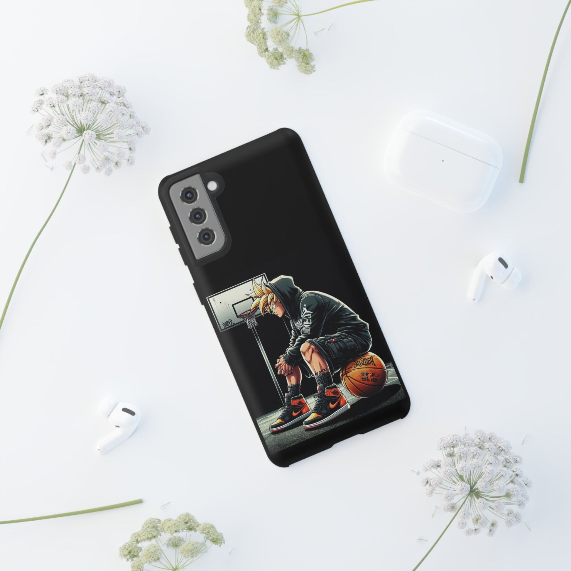 Son Goku Basketball Tough Cases for iPhones, Samsung, and Pixel