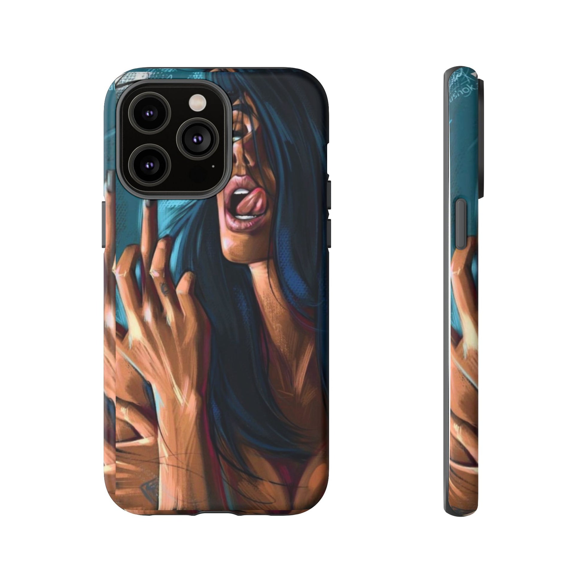 Tough Girl Theme Urban Design Cases for iPhones, Samsung, and Pixel