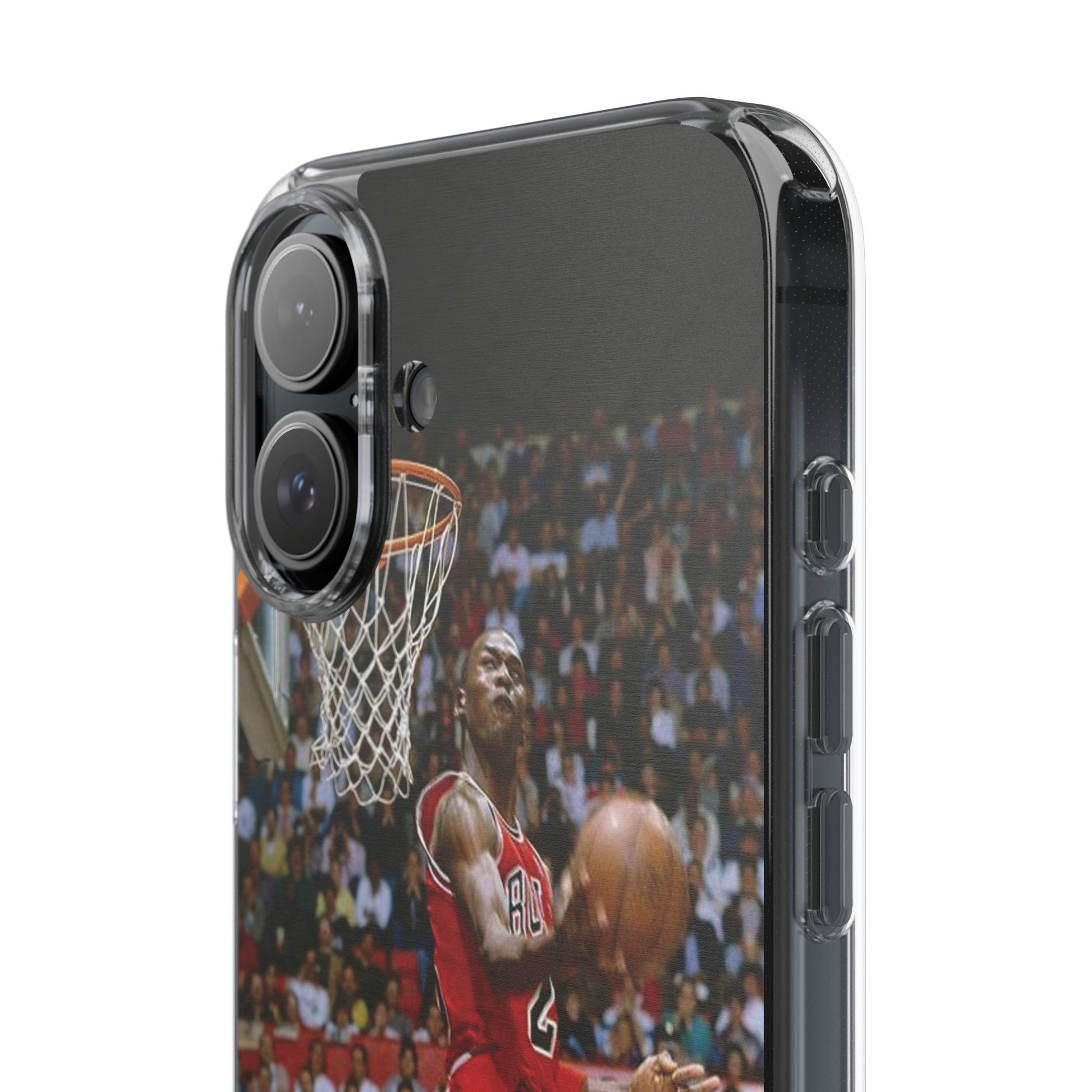Vintage Jordan Dunk themed Basketball Inspired design Clear Phone Cases