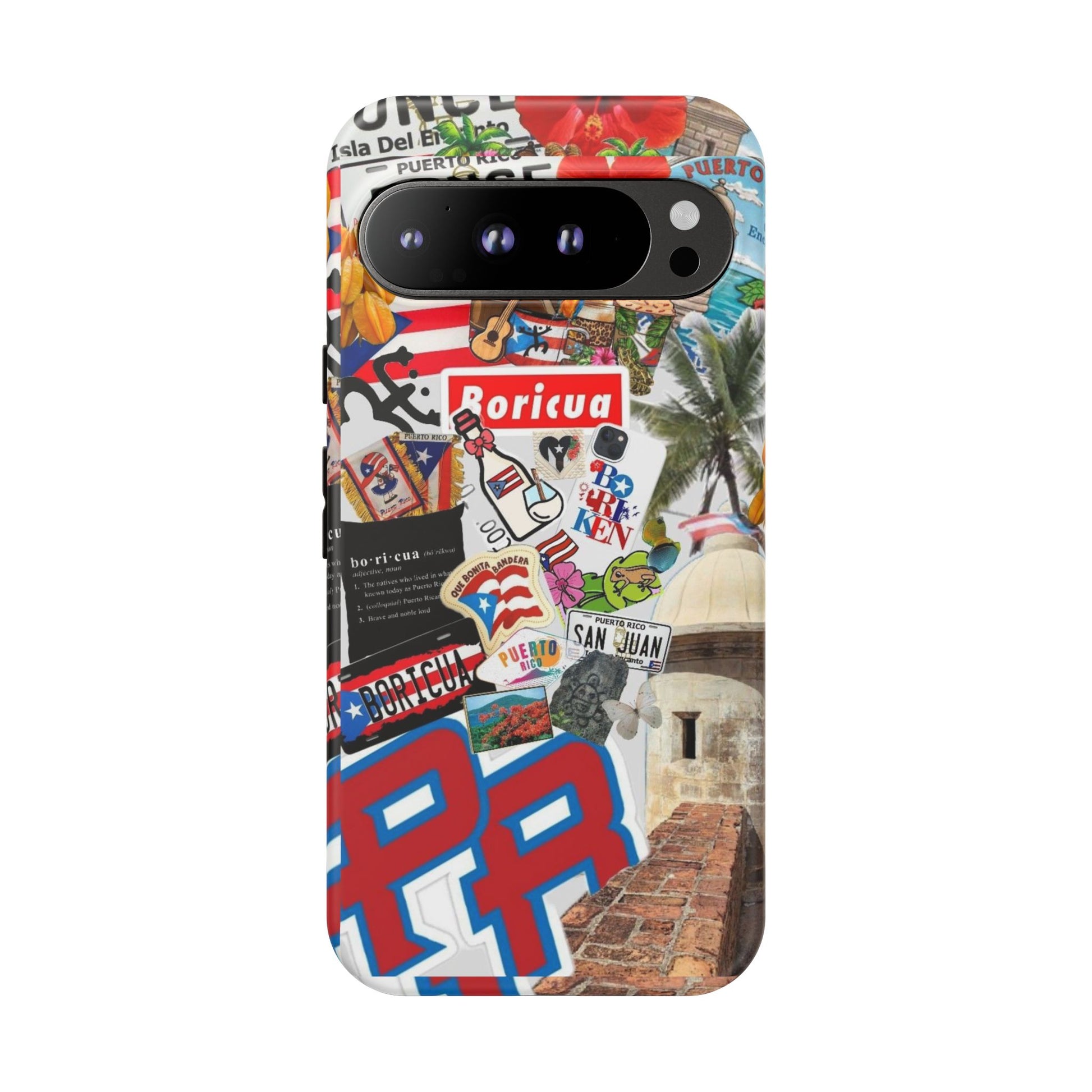 Puerto Rico Boricua Art Tough Cases for iPhones, Samsung, and Pixel
