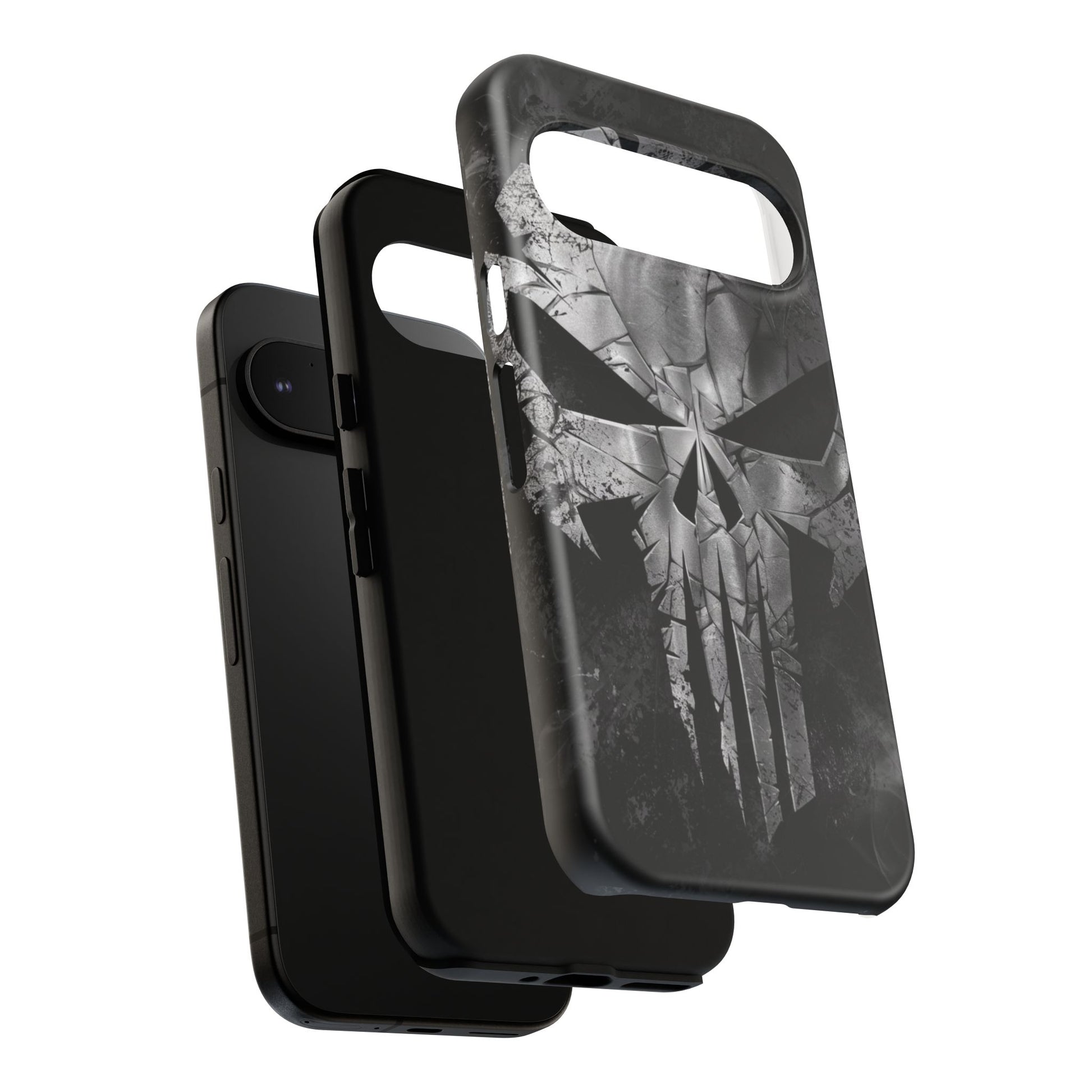 The Punisher Logo Art Tough Cases for iPhones, Samsung, and Pixel