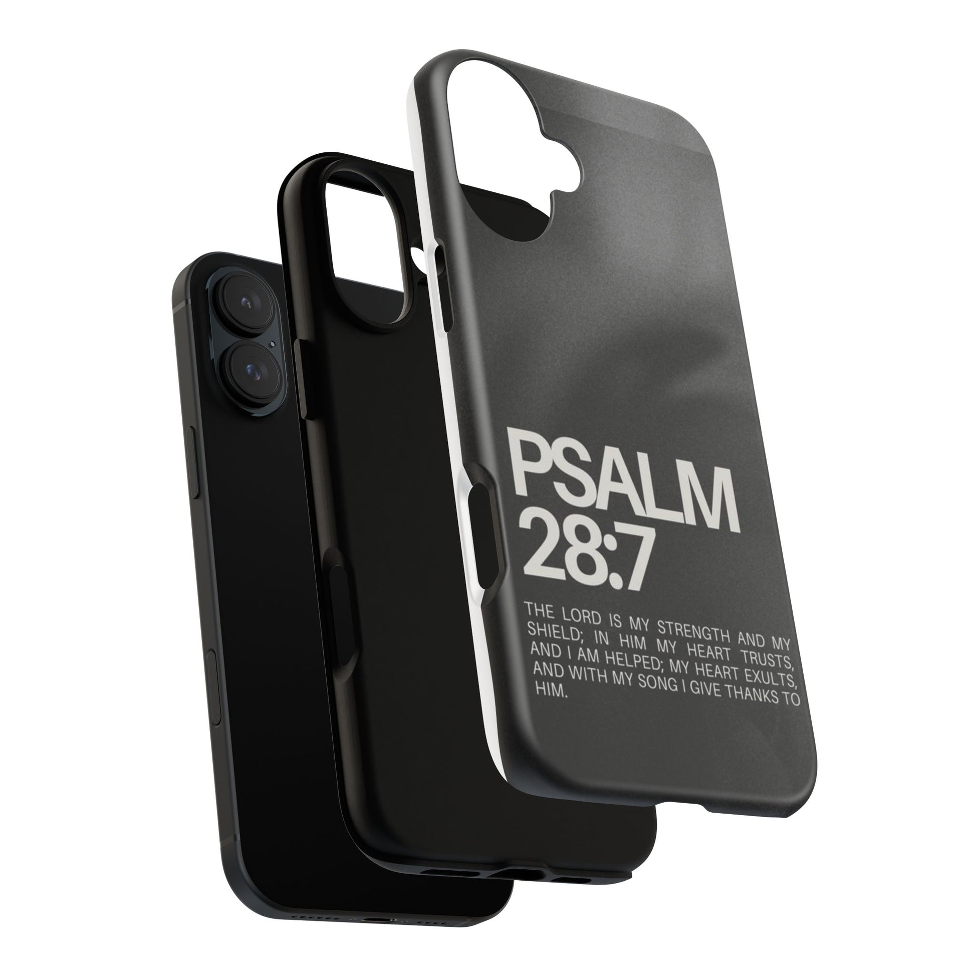 Christian Themed Psalms 28:7 Phone Case, Tough Cases for iPhones, Samsung, and Pixel