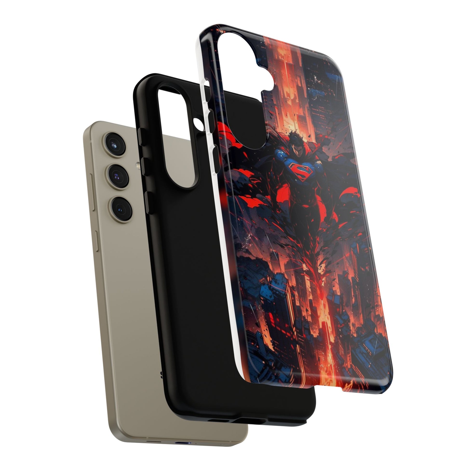 Anime Superman Tough Cases for iPhones, Samsung, and Pixel