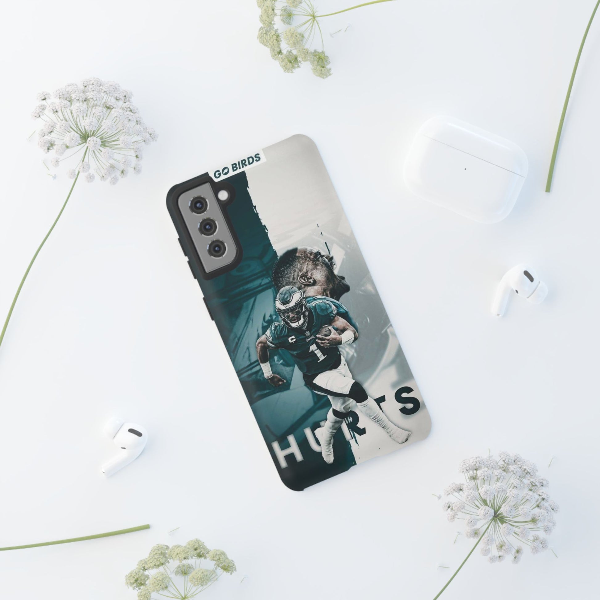 Jalen Hurts Eagles Football Tough Cases for iPhones, Samsung, and Pixel