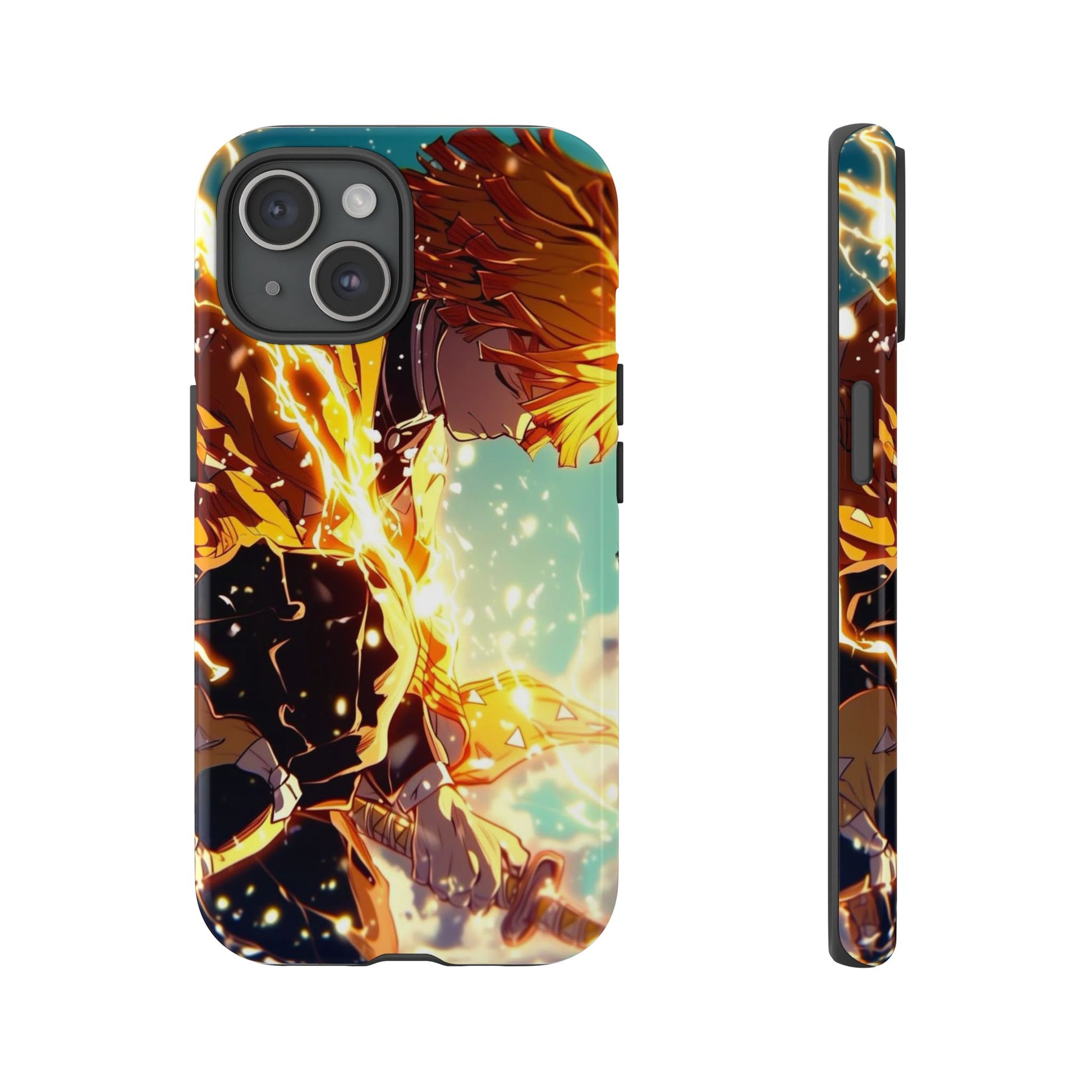 Demon Slayer Zenitsu Anime Theme Phone Case, Tough Cases for iPhones, Samsung, and Pixel