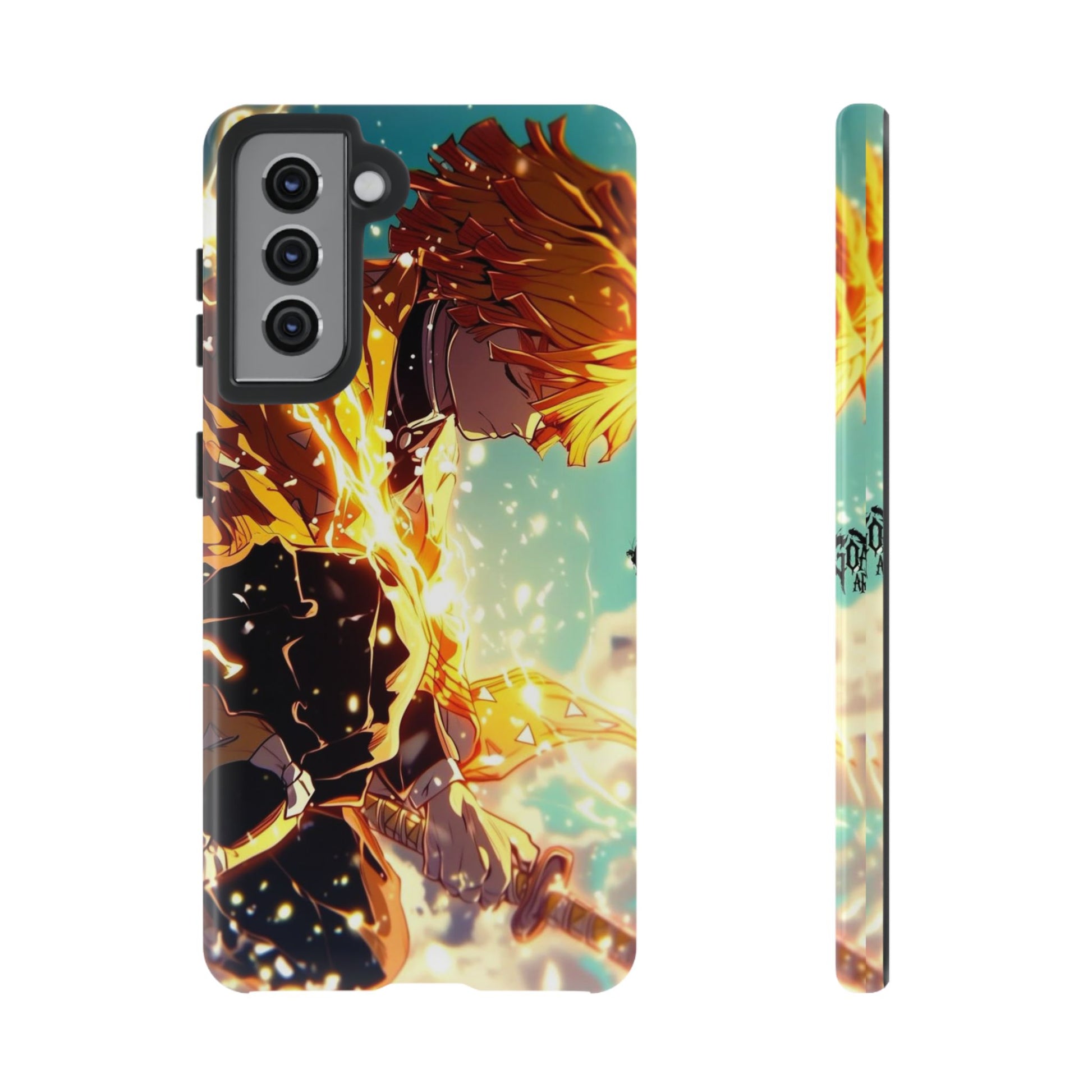 Demon Slayer Zenitsu Anime Theme Phone Case, Tough Cases for iPhones, Samsung, and Pixel