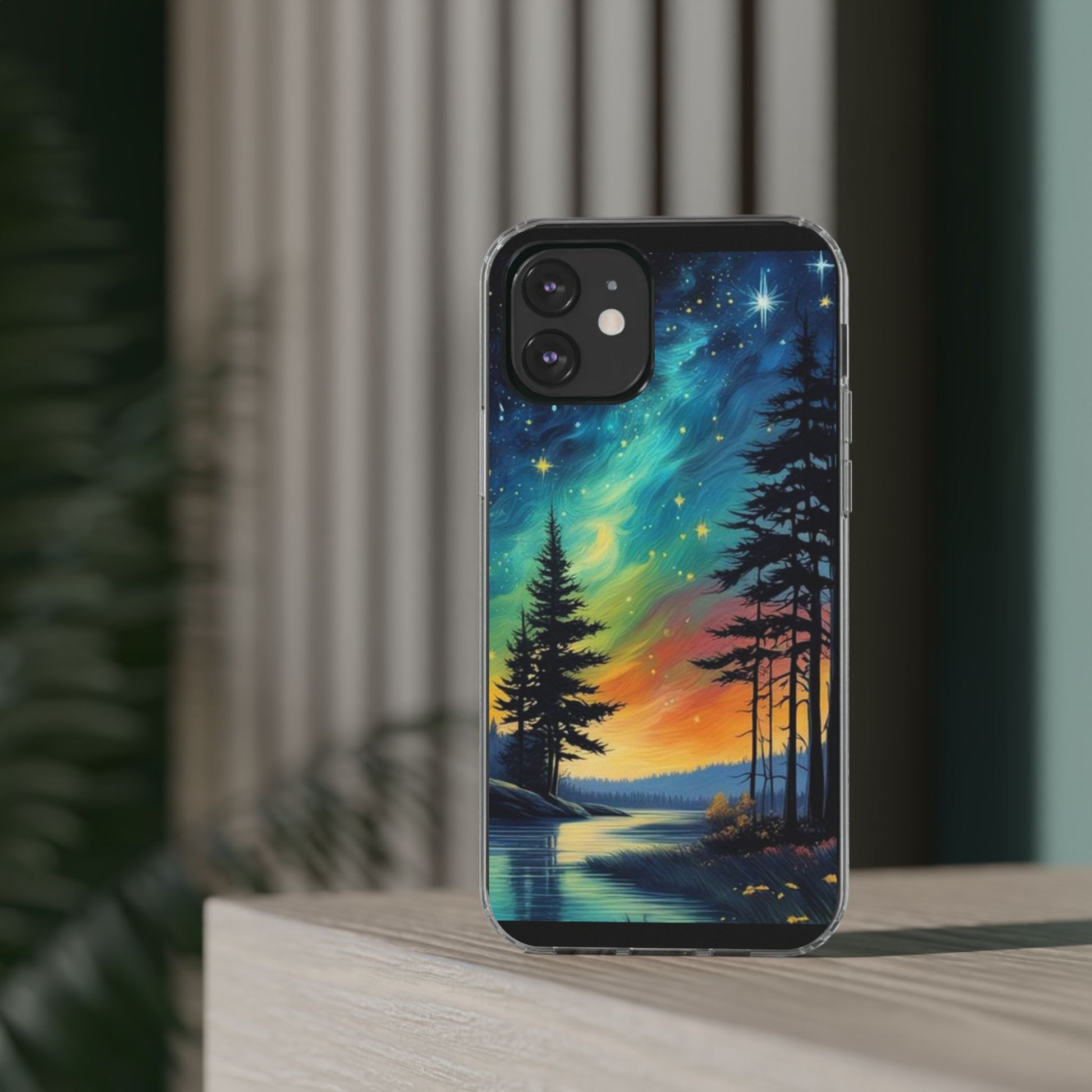 Starry Night Style Forest Art Iphone, Samsung case