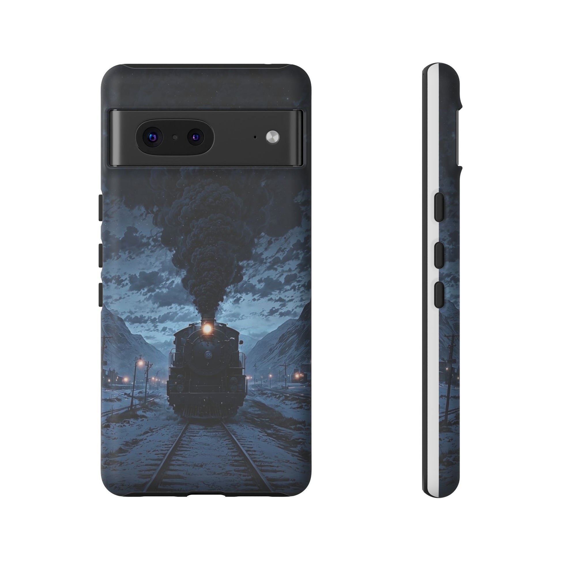 Steam Engine Train Themed Tough Cases for iPhones, Samsung, and Pixel