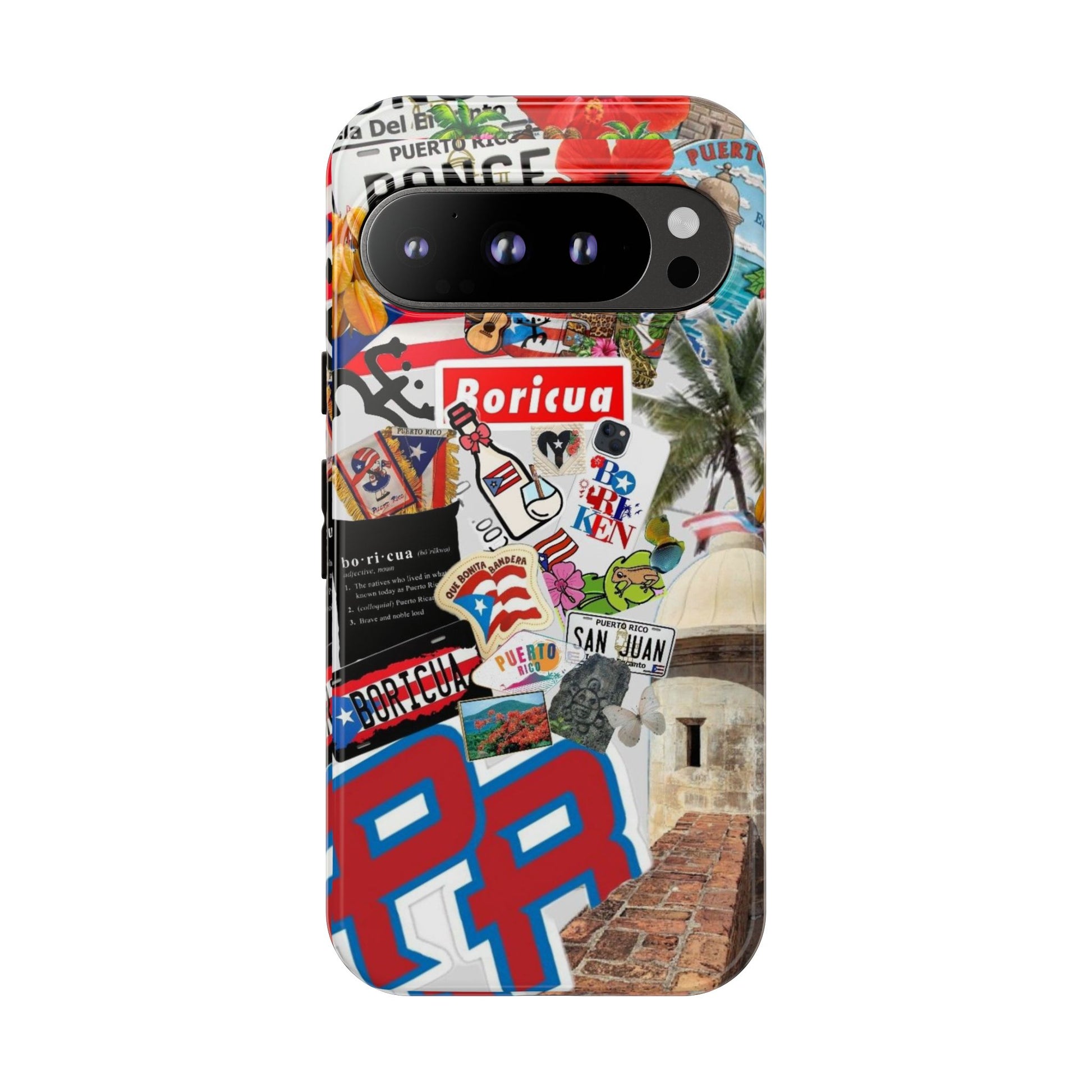 Puerto Rico Boricua Art Tough Cases for iPhones, Samsung, and Pixel