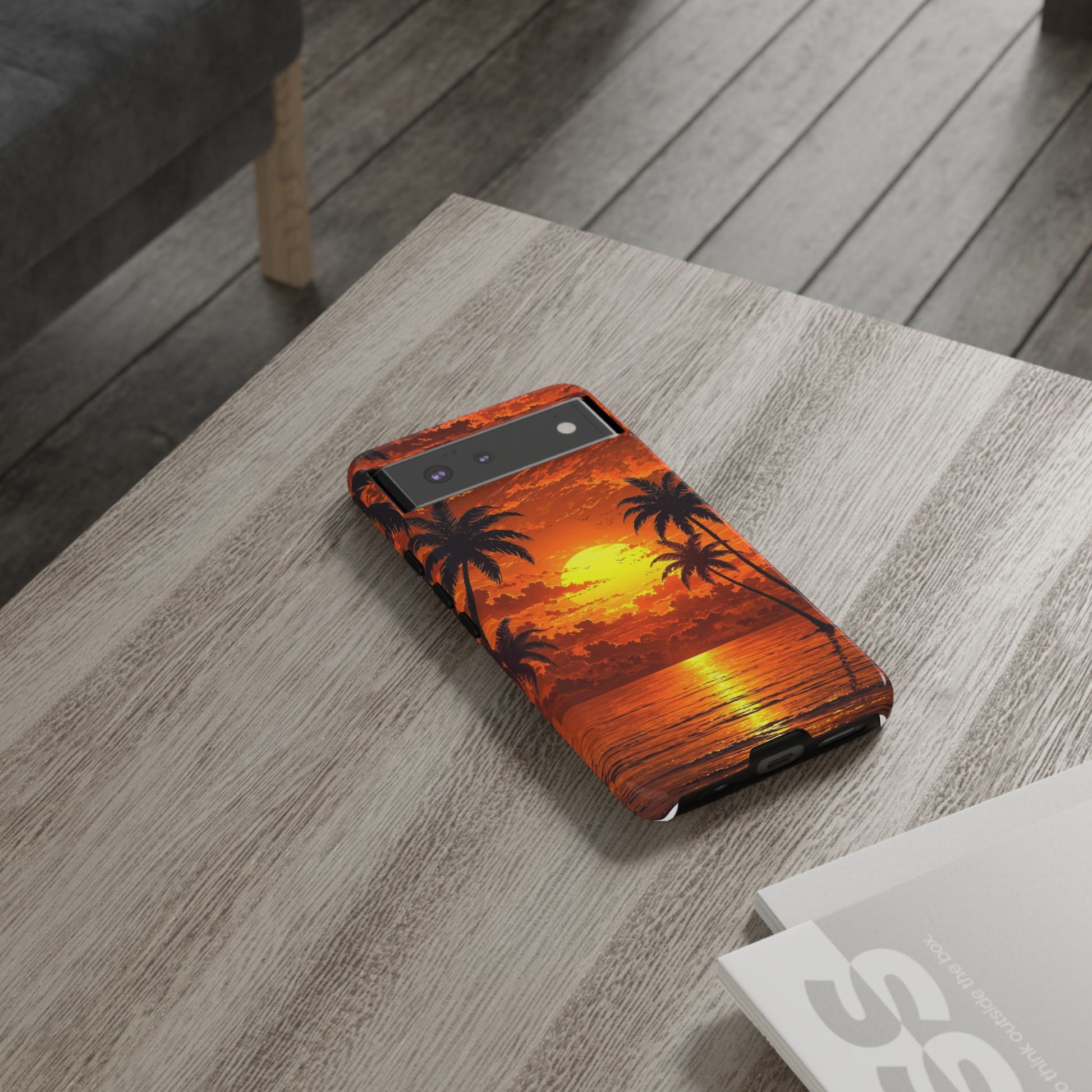 Beautiful Beach Sunset Tough Cases for iPhones, Samsung, and Pixel