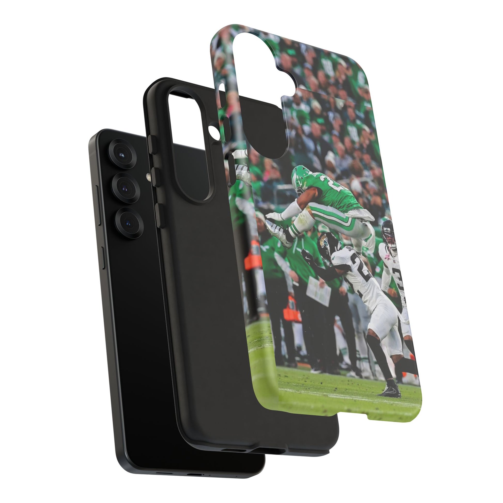 Saquon Barkley The Huddle Eagles Football Tough Cases for iPhones, Samsung, and Pixel