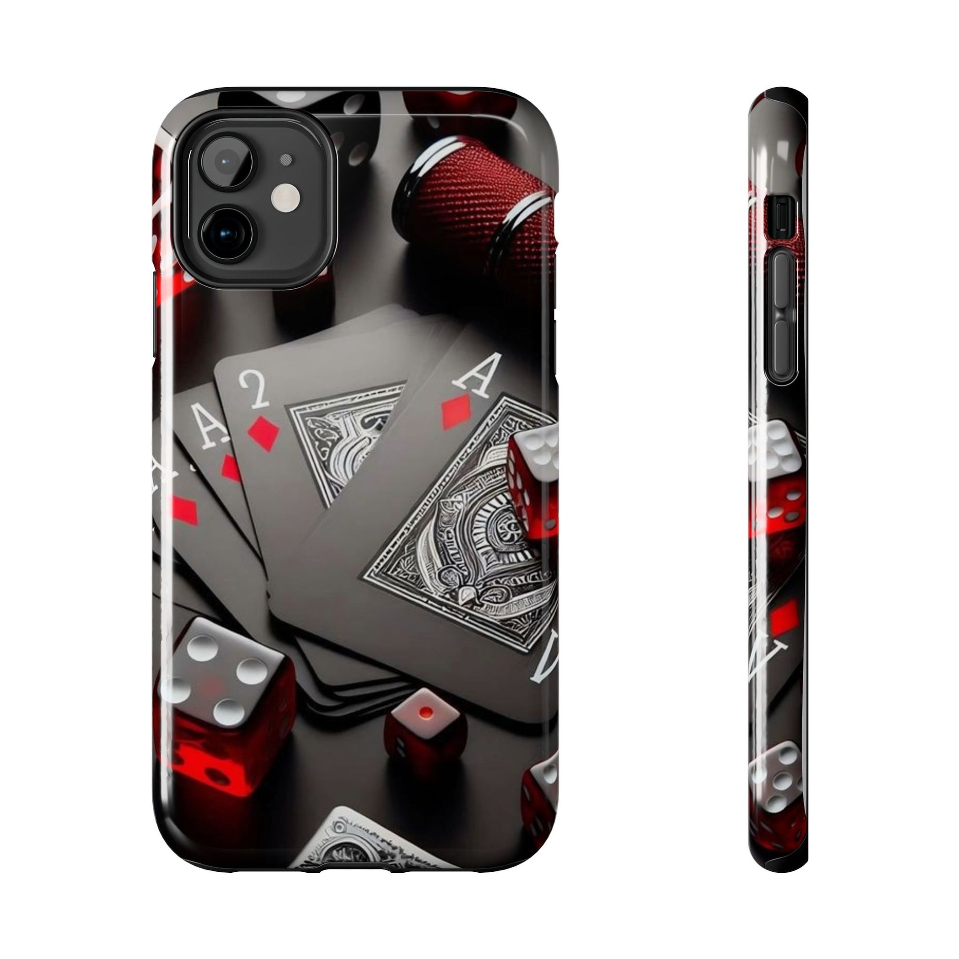 Casino Cards, Dice, and Chips Theme Phone Cases for Iphones & Samsung Phones