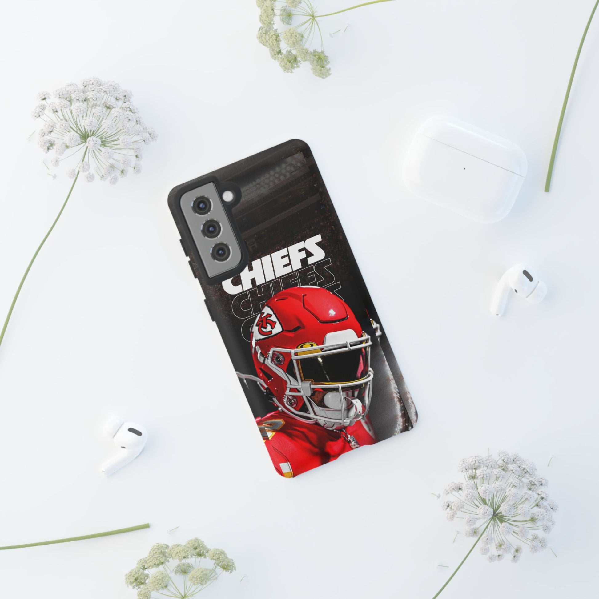 Kansas City Chiefs Football Helmet Logo Tough Cases for iPhones, Samsung, and Pixel