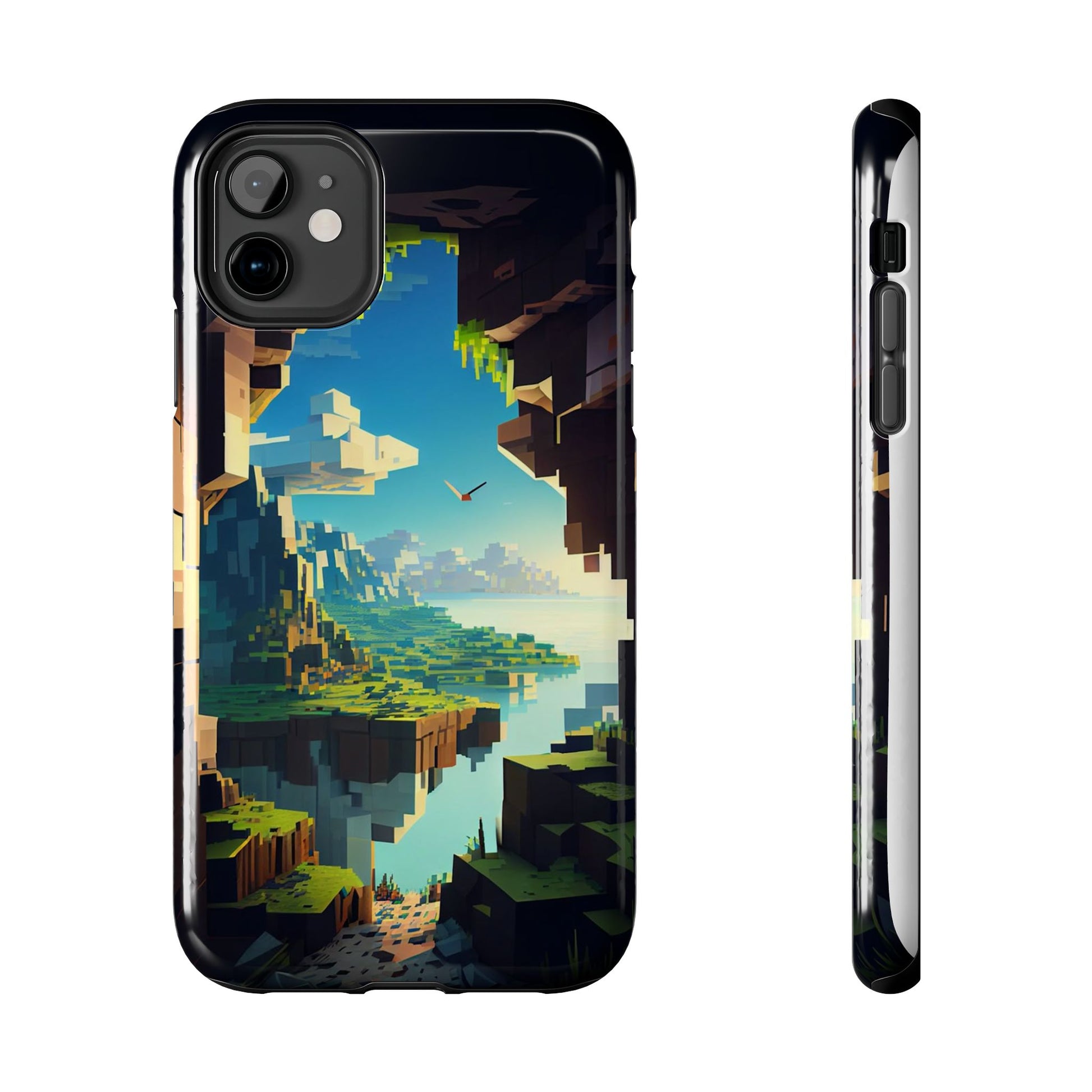 World of Minecraft Tough Phone Cases for Iphones & Samsung Phones Durable
