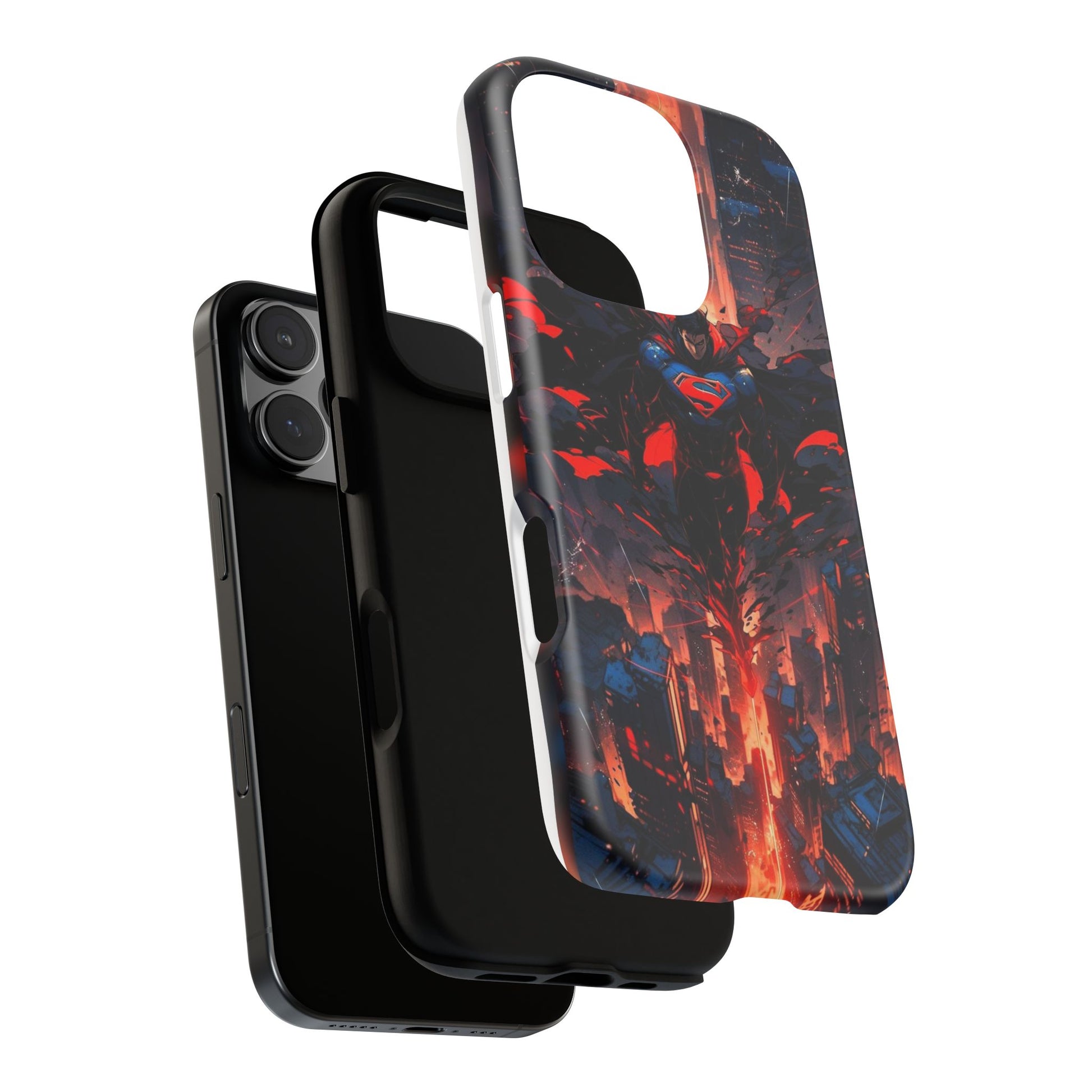 Anime Superman Tough Cases for iPhones, Samsung, and Pixel