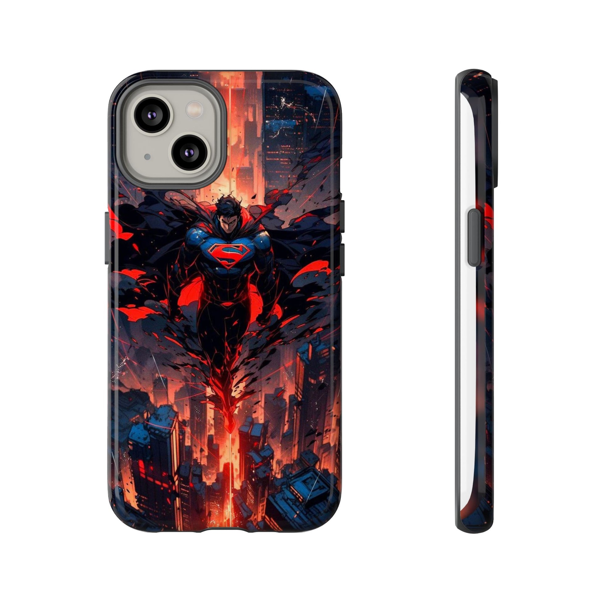 Anime Superman Tough Cases for iPhones, Samsung, and Pixel