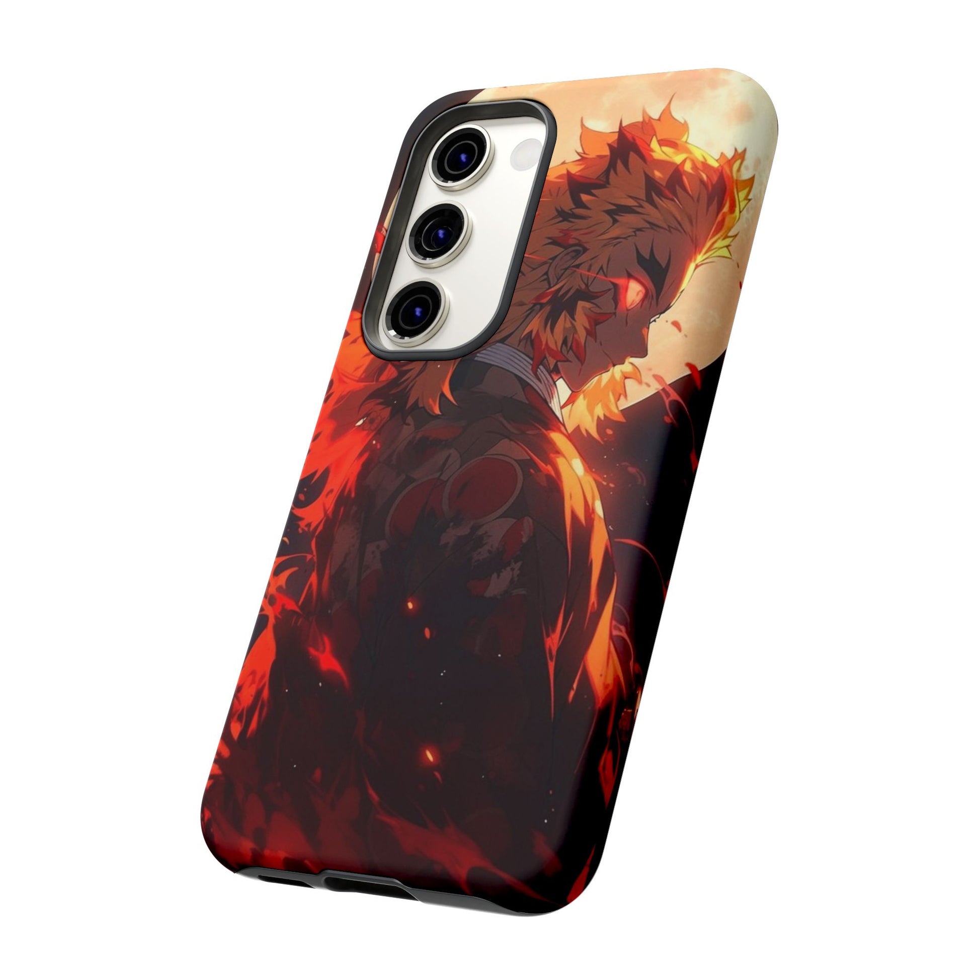Demon Sl;ayer Rengoku Anime Phone Case, Tough Cases for iPhones, Samsung, and Pixel