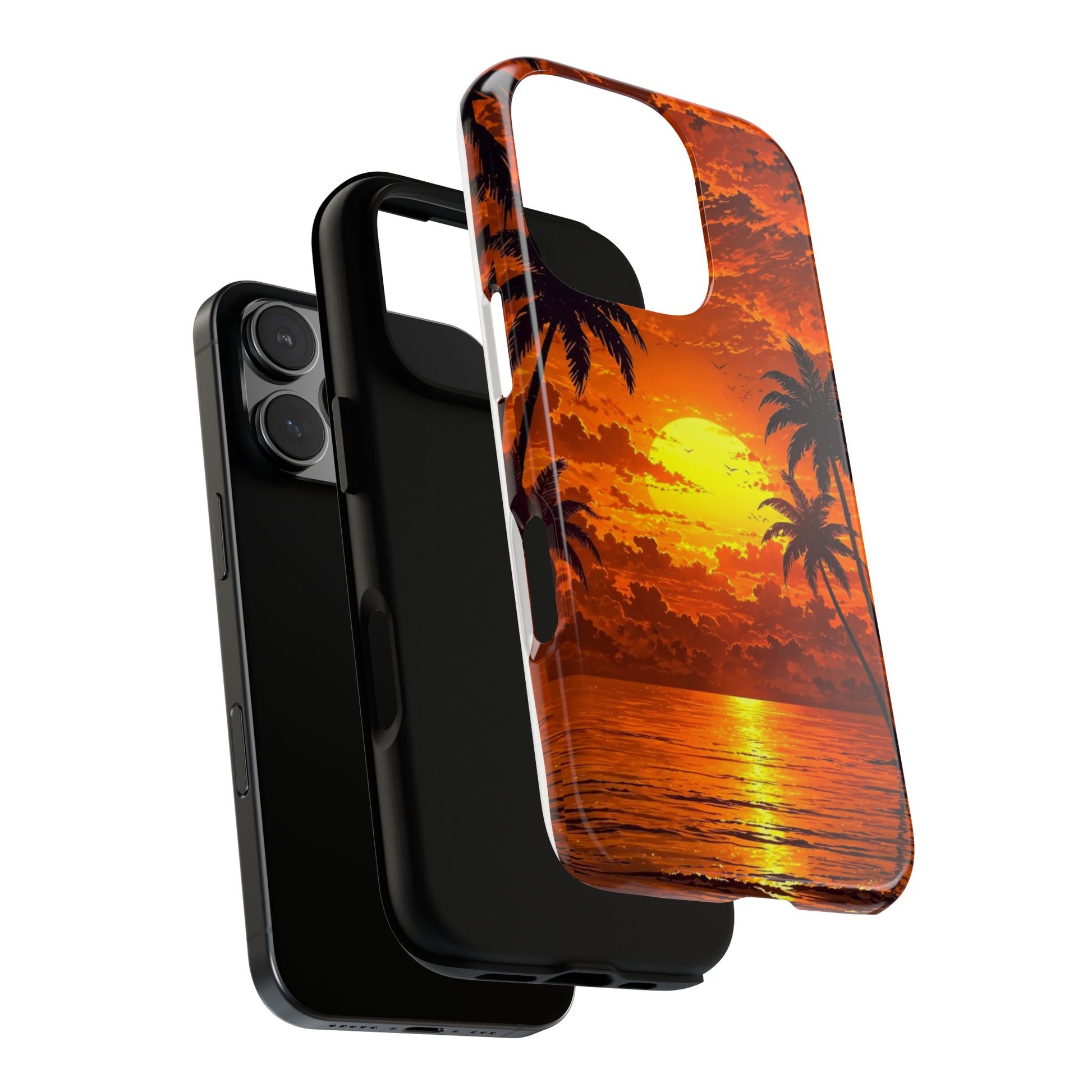 Beautiful Beach Sunset Tough Cases for iPhones, Samsung, and Pixel