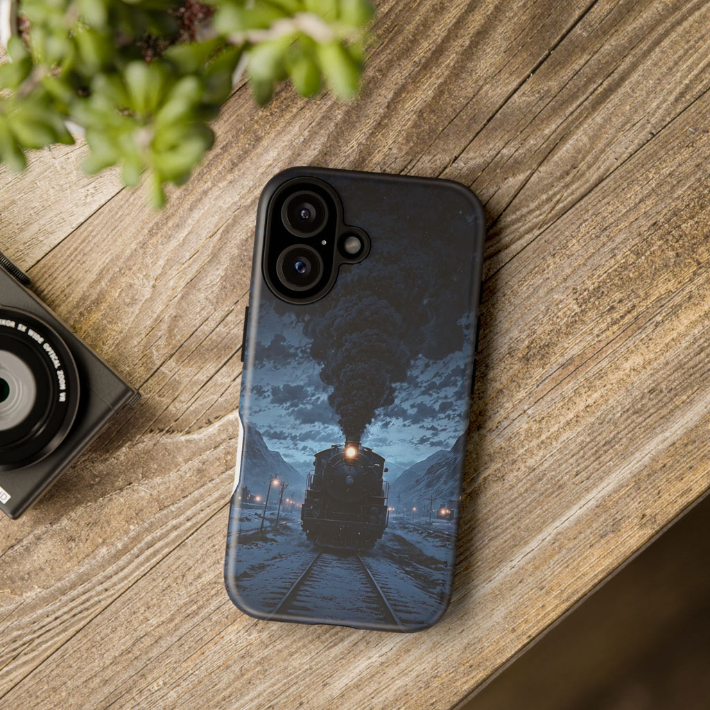 Steam Engine Train Themed Tough Cases for iPhones, Samsung, and Pixel