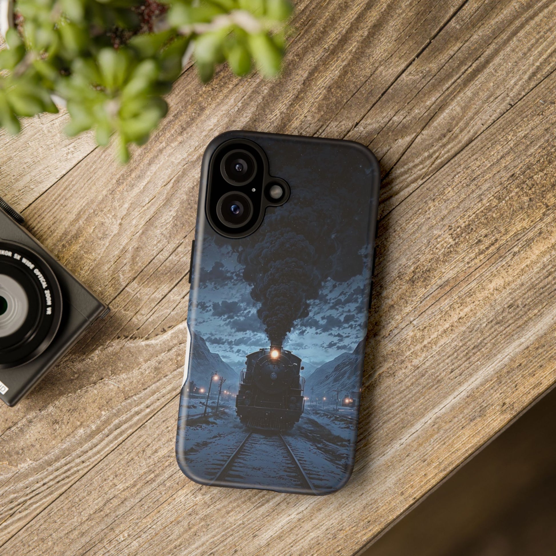 Steam Engine Train Themed Tough Cases for iPhones, Samsung, and Pixel