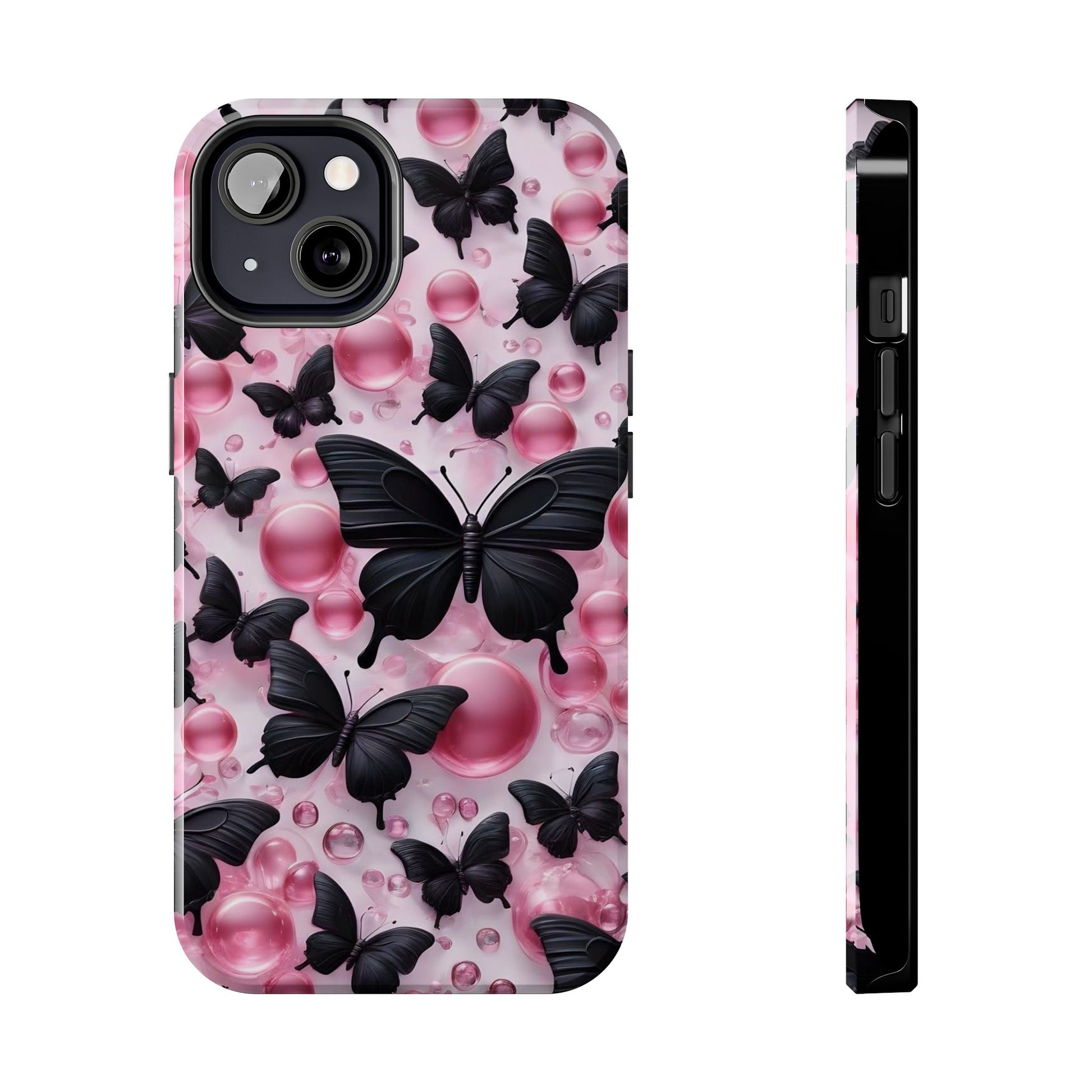 Pearls and Butterflies Theme Phone Cases for iPhones & Samsung Phones