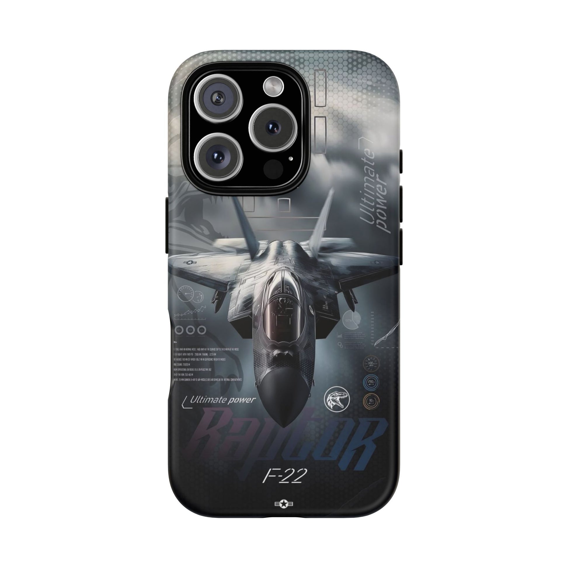 F-22 Raptor Fighter Jet Tough Cases for iPhones, Samsung, and Pixel
