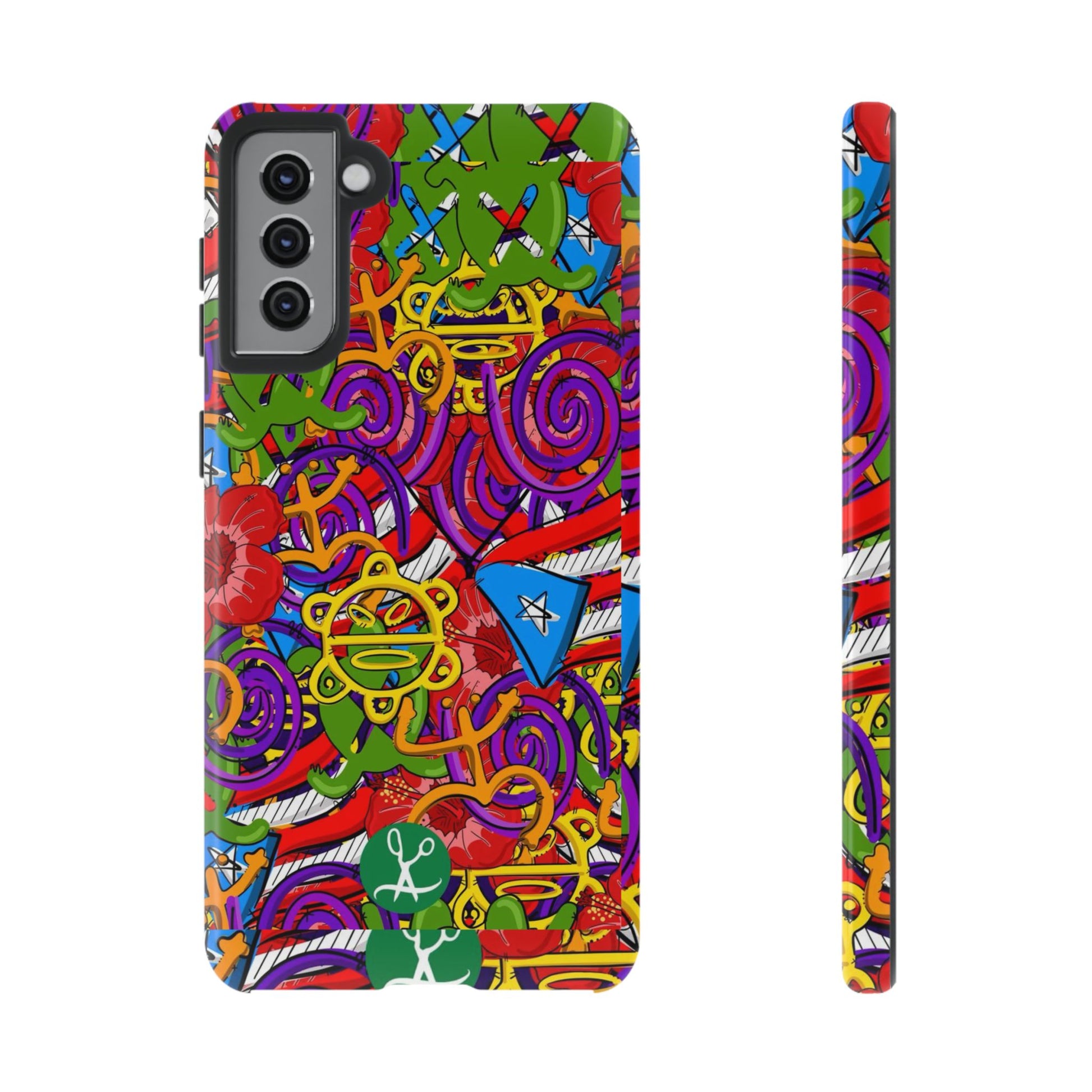 Puerto Rico Taino Tribal Art Tough Cases for iPhones, Samsung, and Pixel