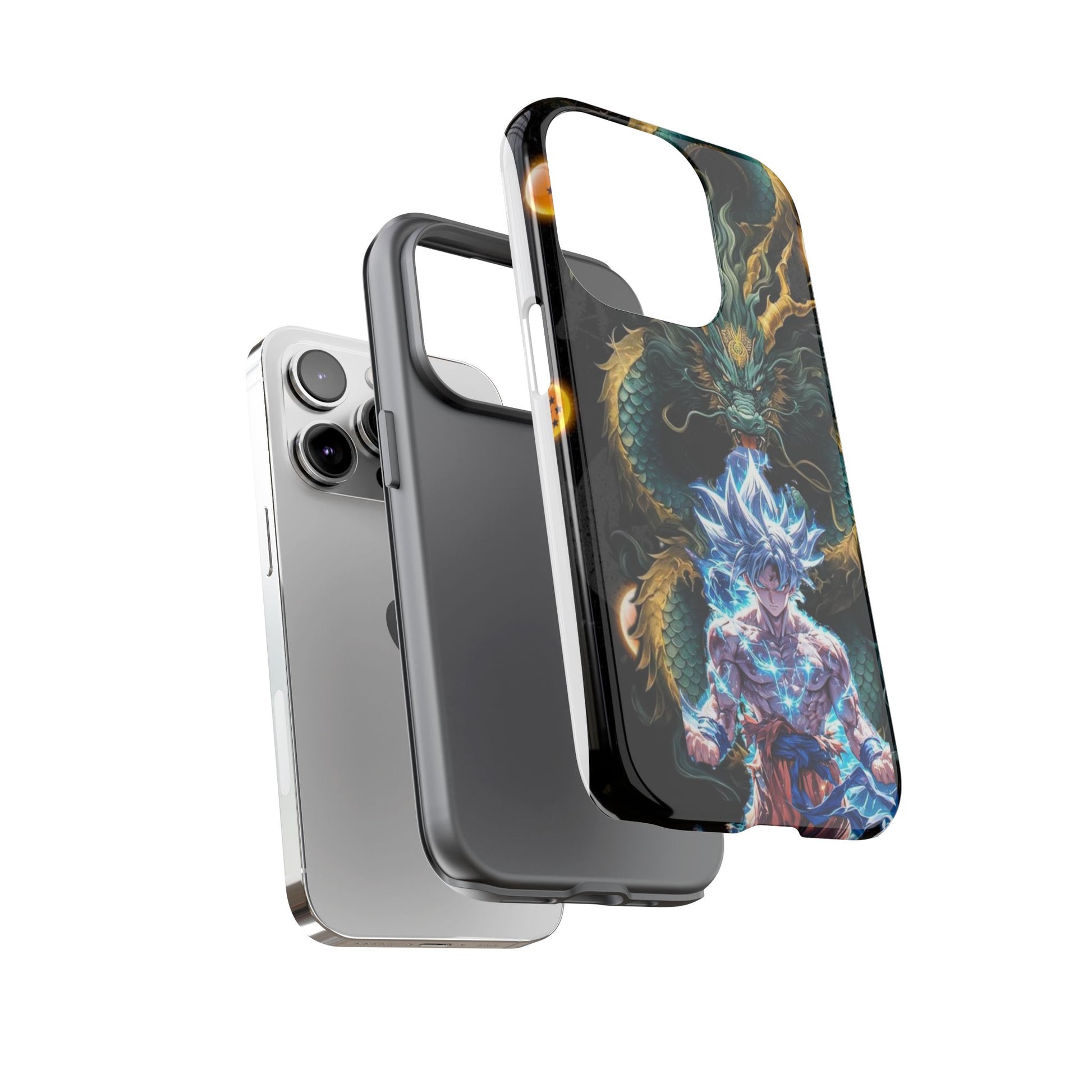 Anime Goku x Shenron Dragonball Z Tough Cases for iPhones, Samsung, and Pixel