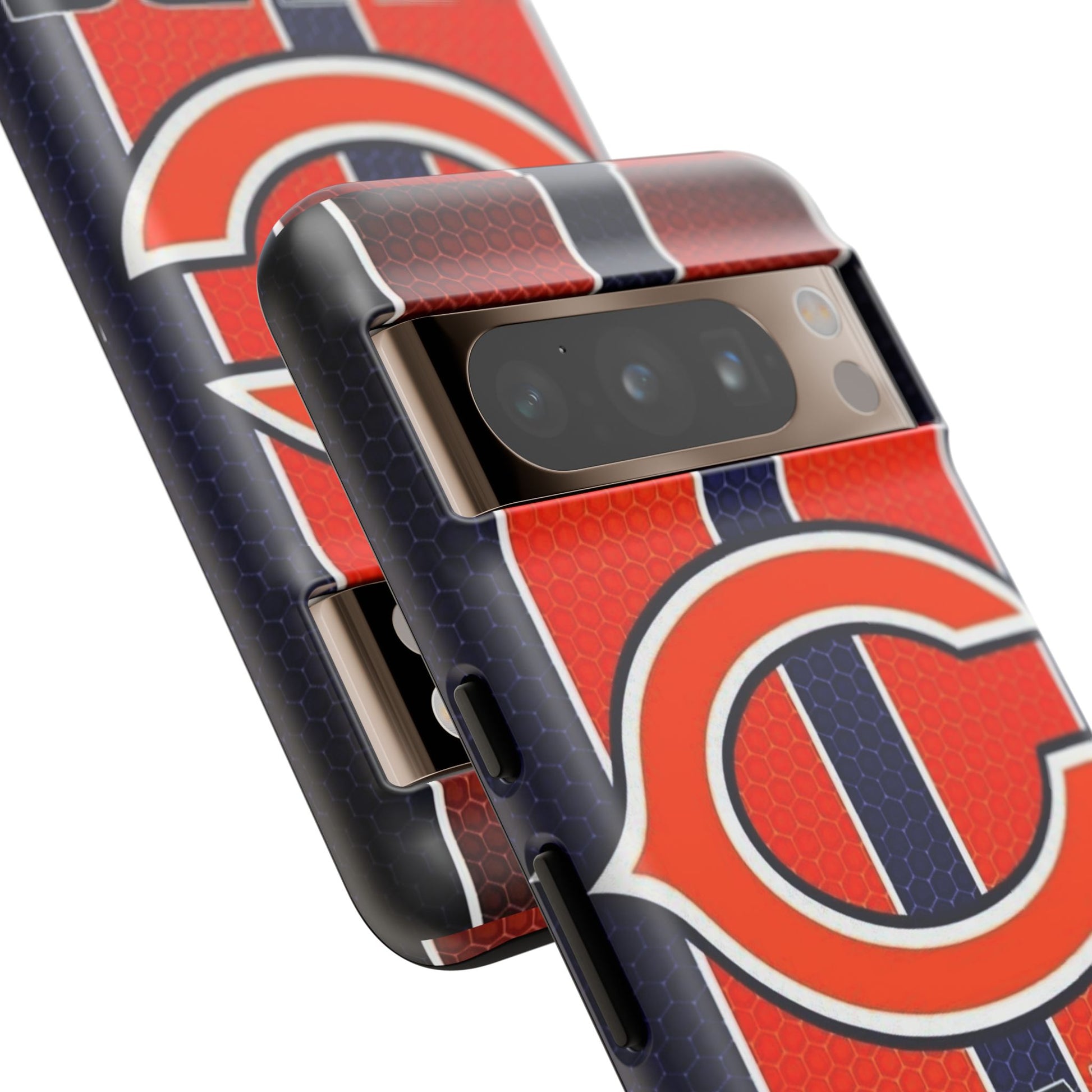 Chicago Bears Stripes Football Phone Case, Tough Cases for iPhones, Samsung, and Pixel