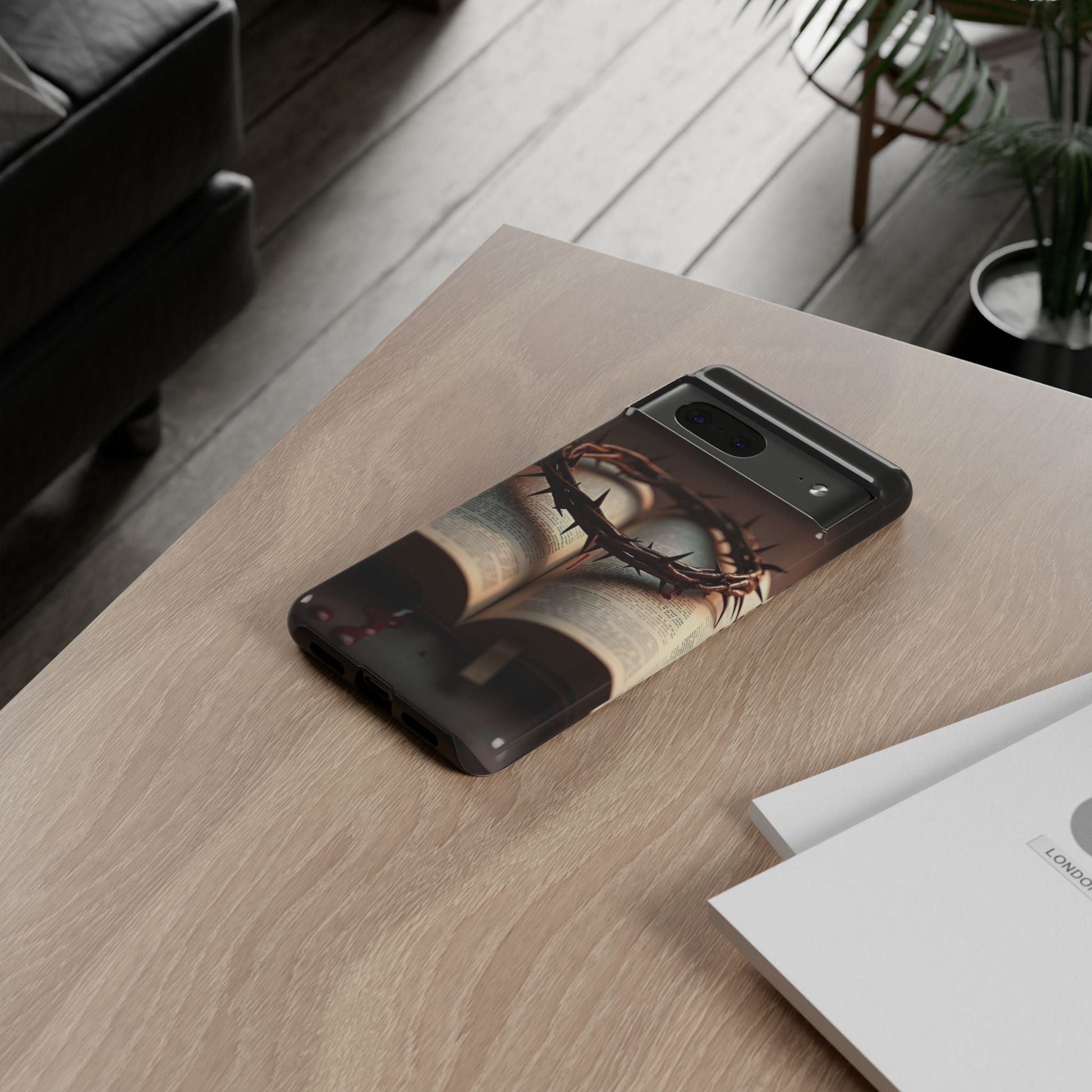 Crown of Thorns and Bible Christian Tough Cases for iPhones, Samsung, and Pixel