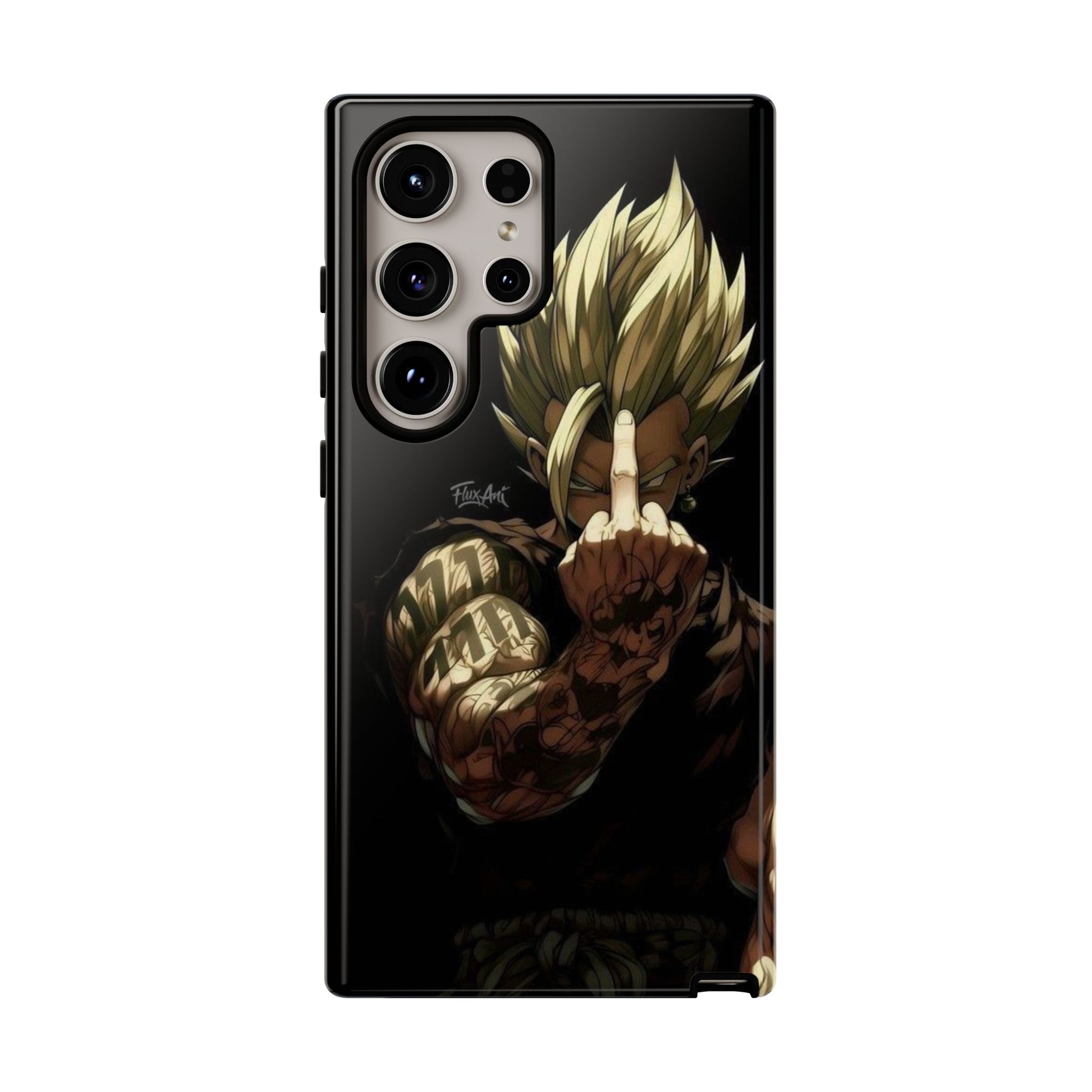 Middle Finger SS Goku Dragon Ball Z Tough Cases for iPhones, Samsung, and Pixel