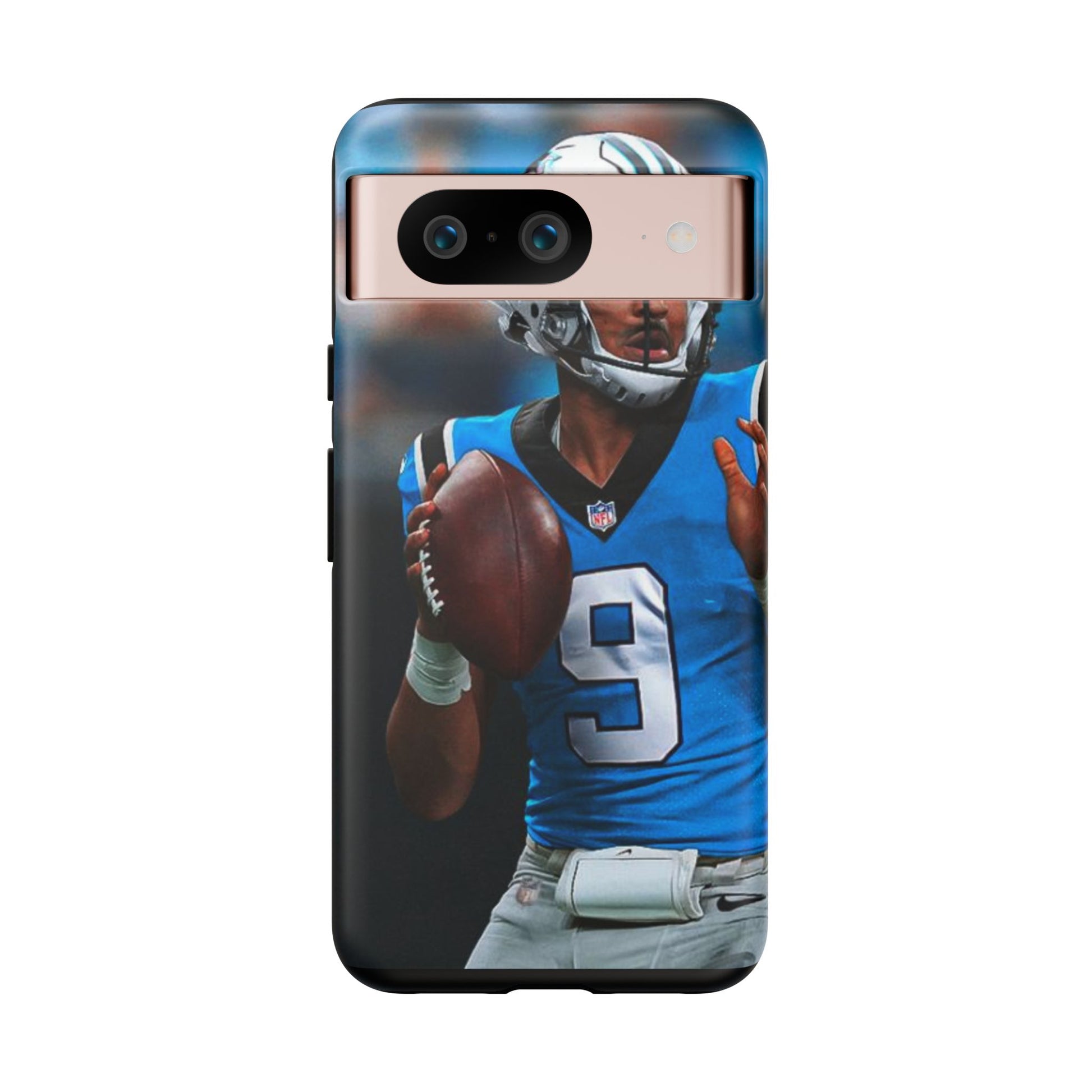 Carolina Panthers Bryce Young Football Tough Cases for iPhones, Samsung, and Pixel
