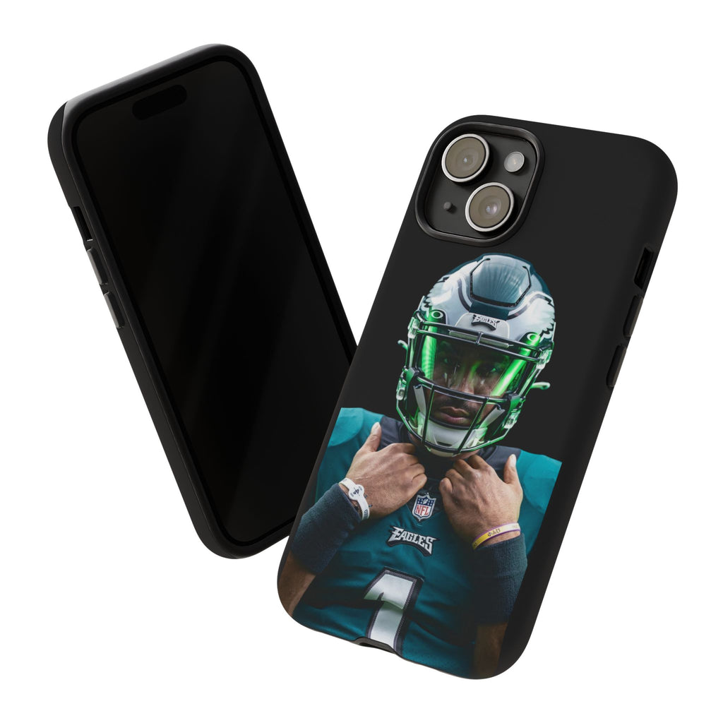 Eagles Football Jalen Hurts Tough Cases for iPhones, Samsung, and Pixel