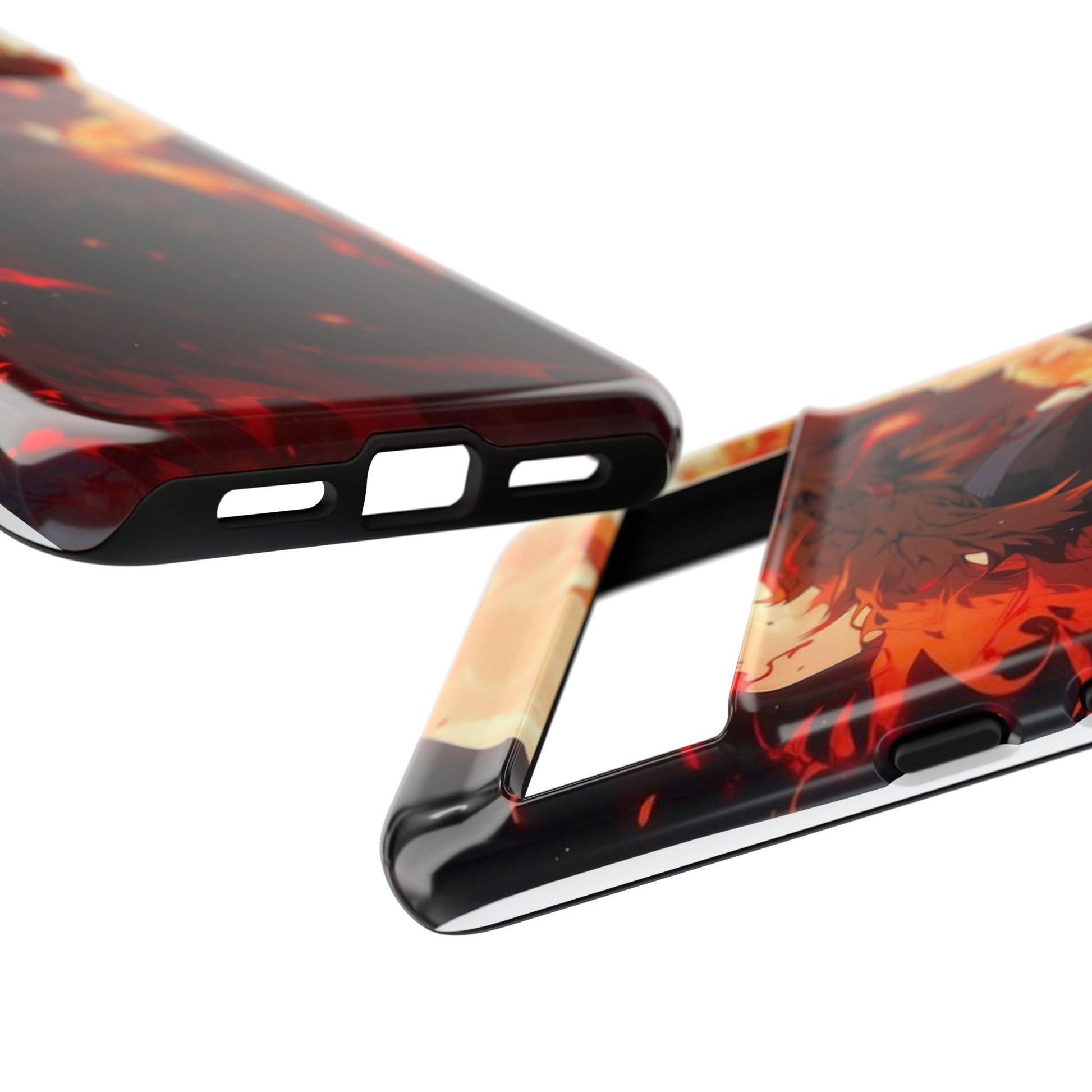 Demon Sl;ayer Rengoku Anime Phone Case, Tough Cases for iPhones, Samsung, and Pixel