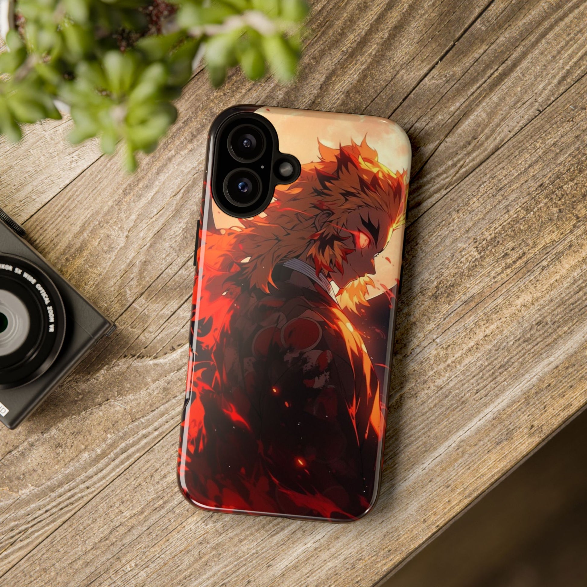 Demon Sl;ayer Rengoku Anime Phone Case, Tough Cases for iPhones, Samsung, and Pixel