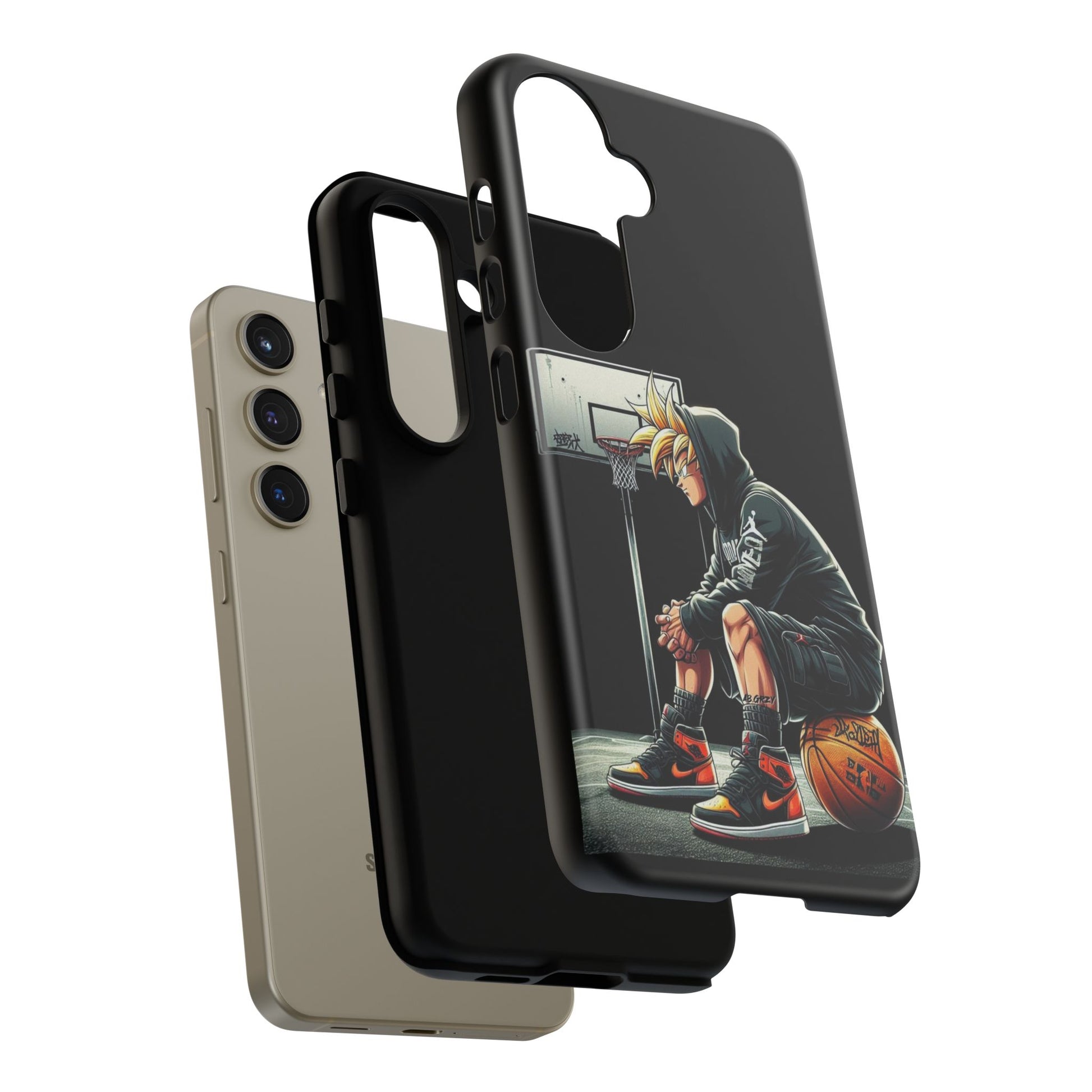 Son Goku Basketball Tough Cases for iPhones, Samsung, and Pixel