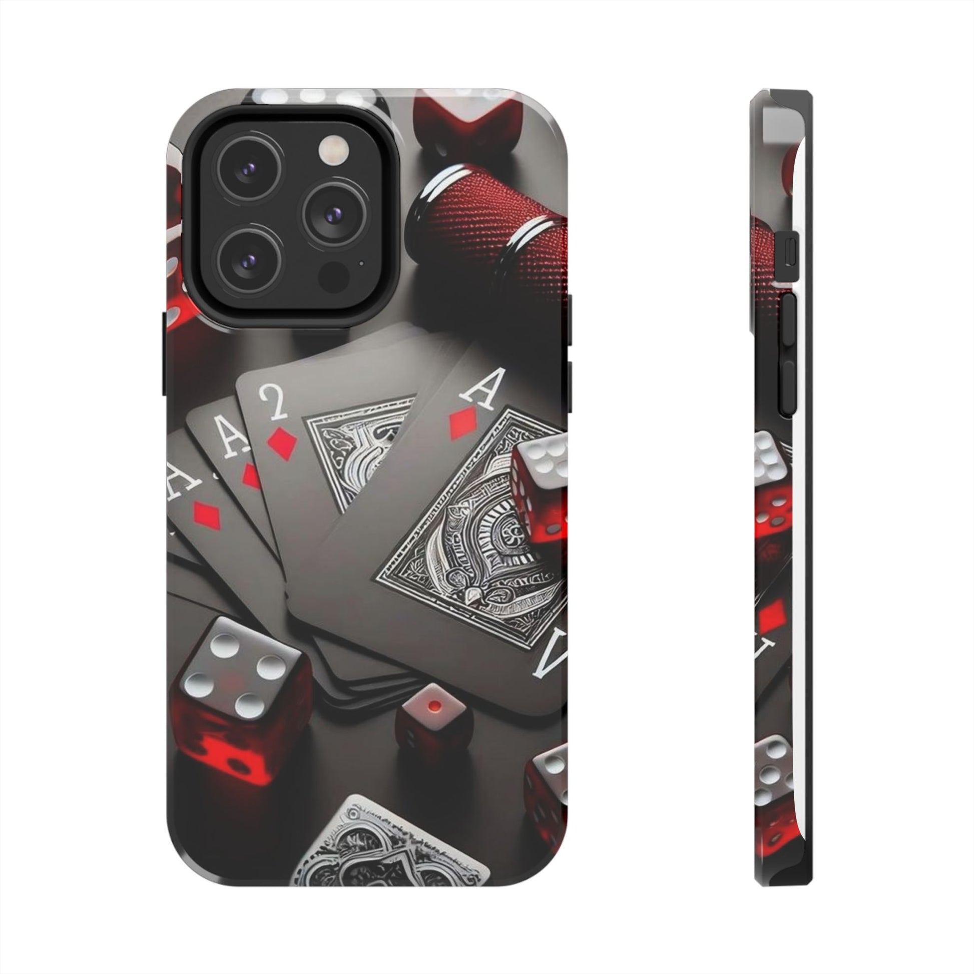 Casino Cards, Dice, and Chips Theme Phone Cases for Iphones & Samsung Phones