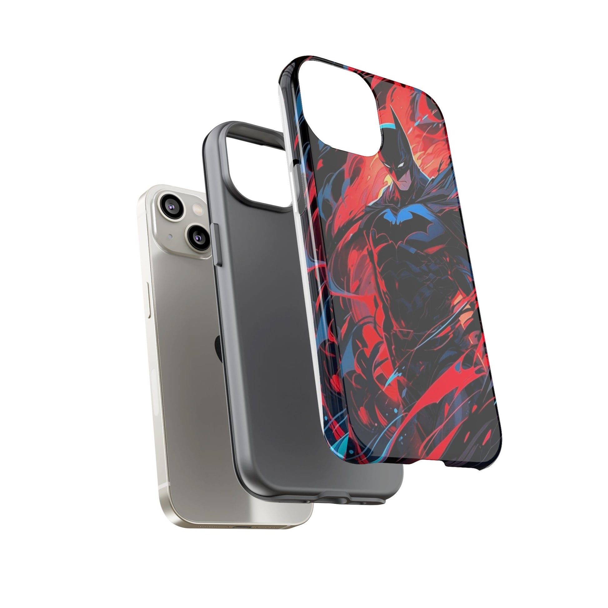 The Dark Knight Batman Art Tough Cases for iPhones, Samsung, and Pixel